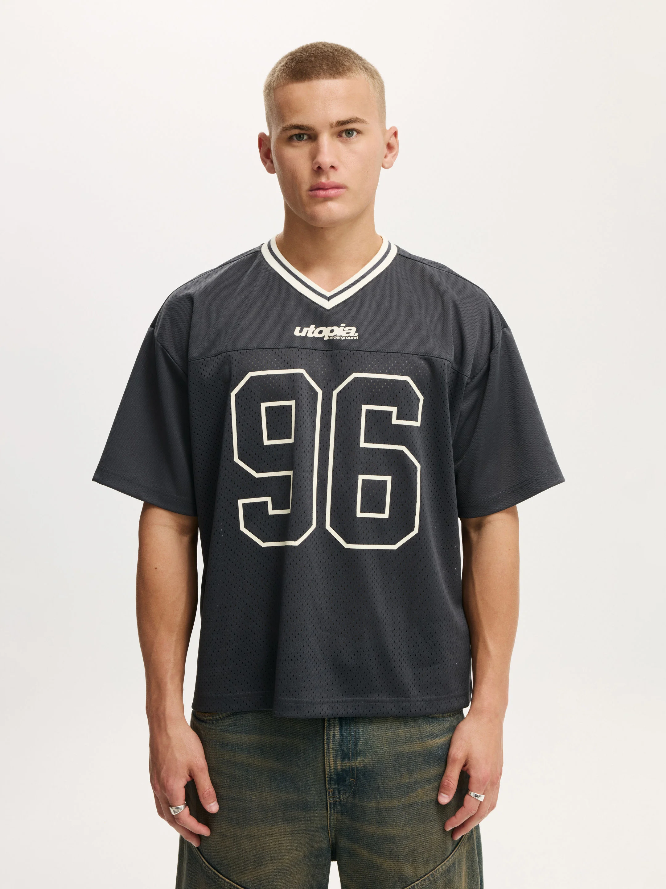 COTTON ON Áo Thun Có Họa Tiết Nam-Football Jersey