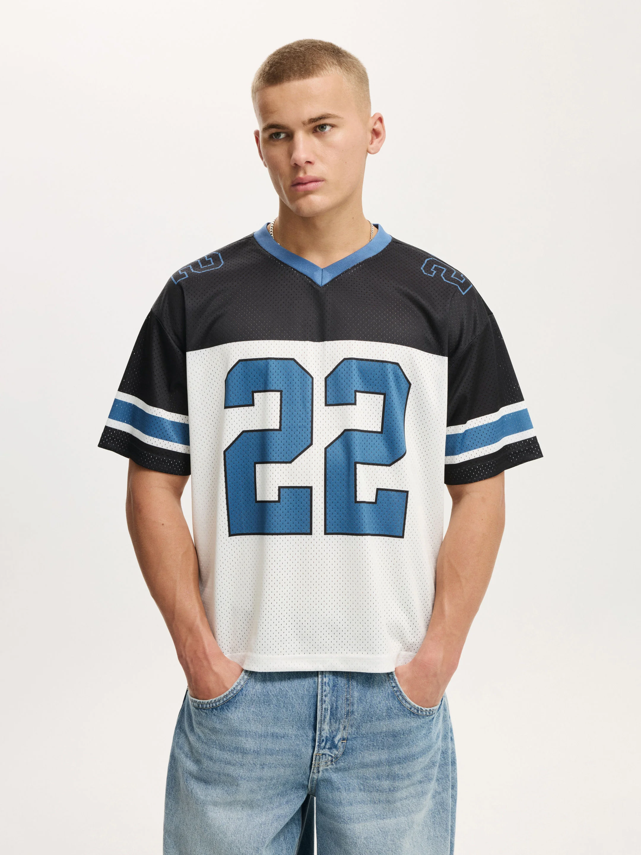 COTTON ON Áo Thun Có Họa Tiết Nam-Football Jersey