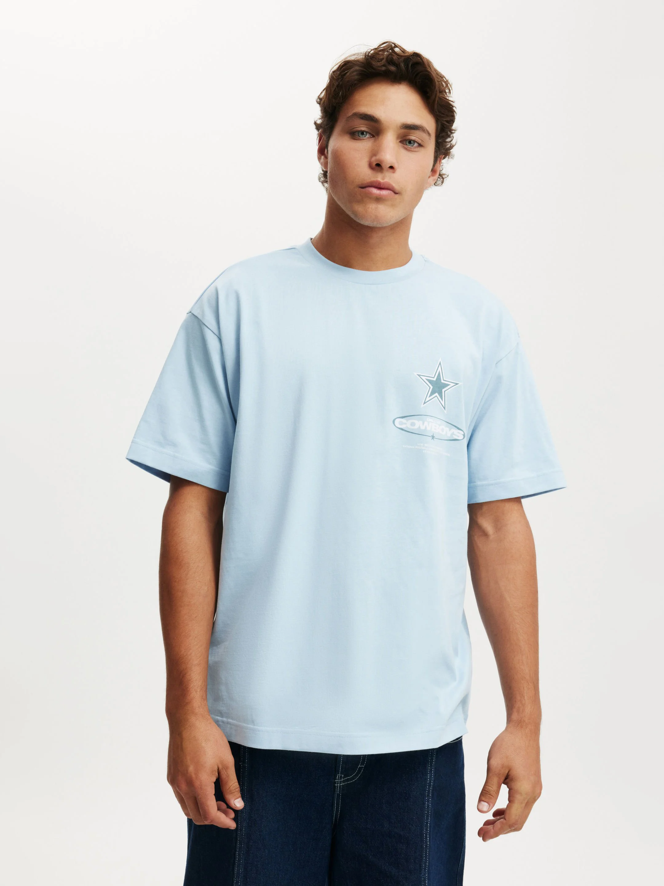 COTTON ON Áo Thun Có Họa Tiết Nam-Box Fit Nfl T-Shirt