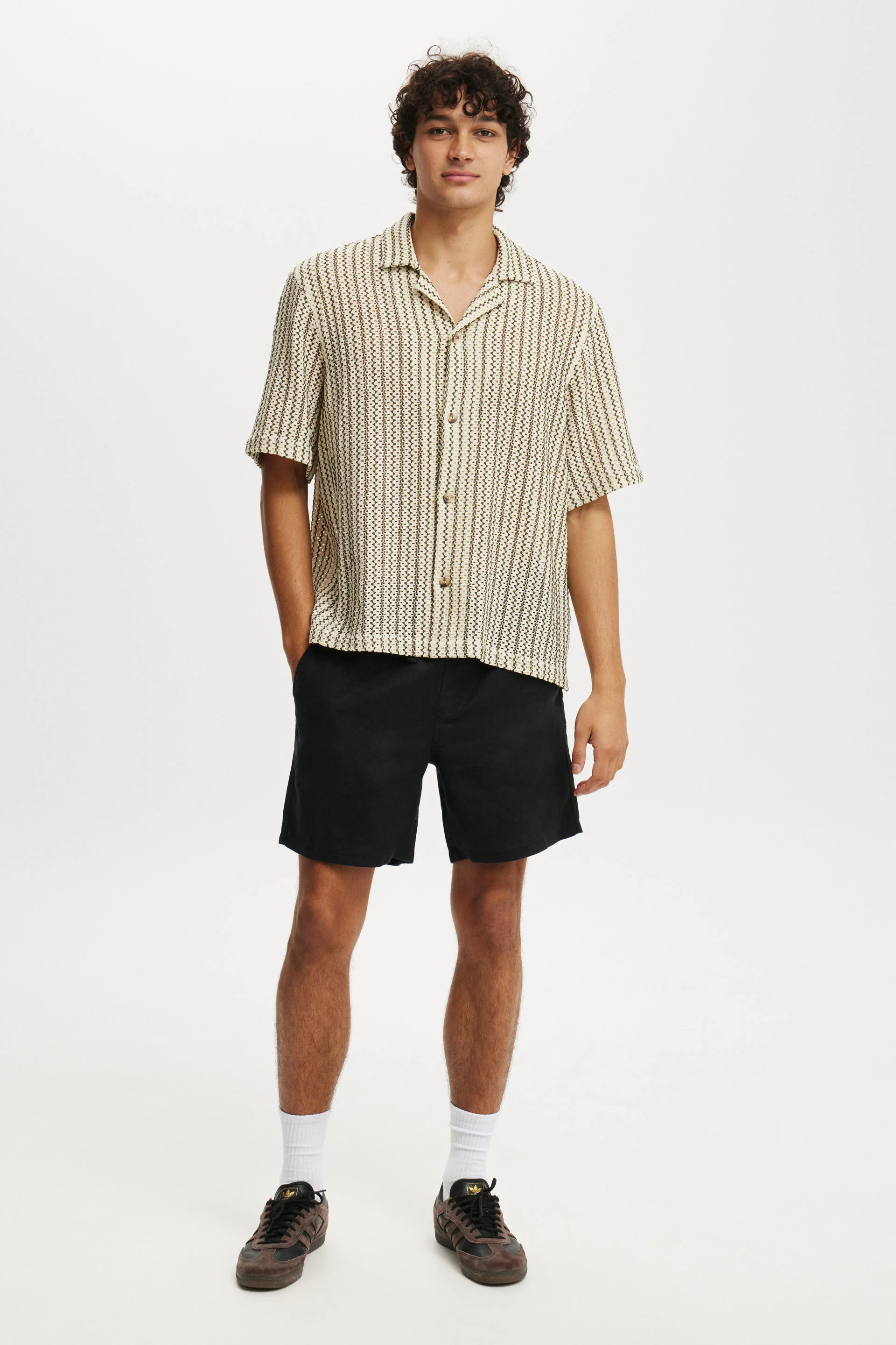 COTTON ON Quần Vải Ngắn Nam-Linen Easy Short