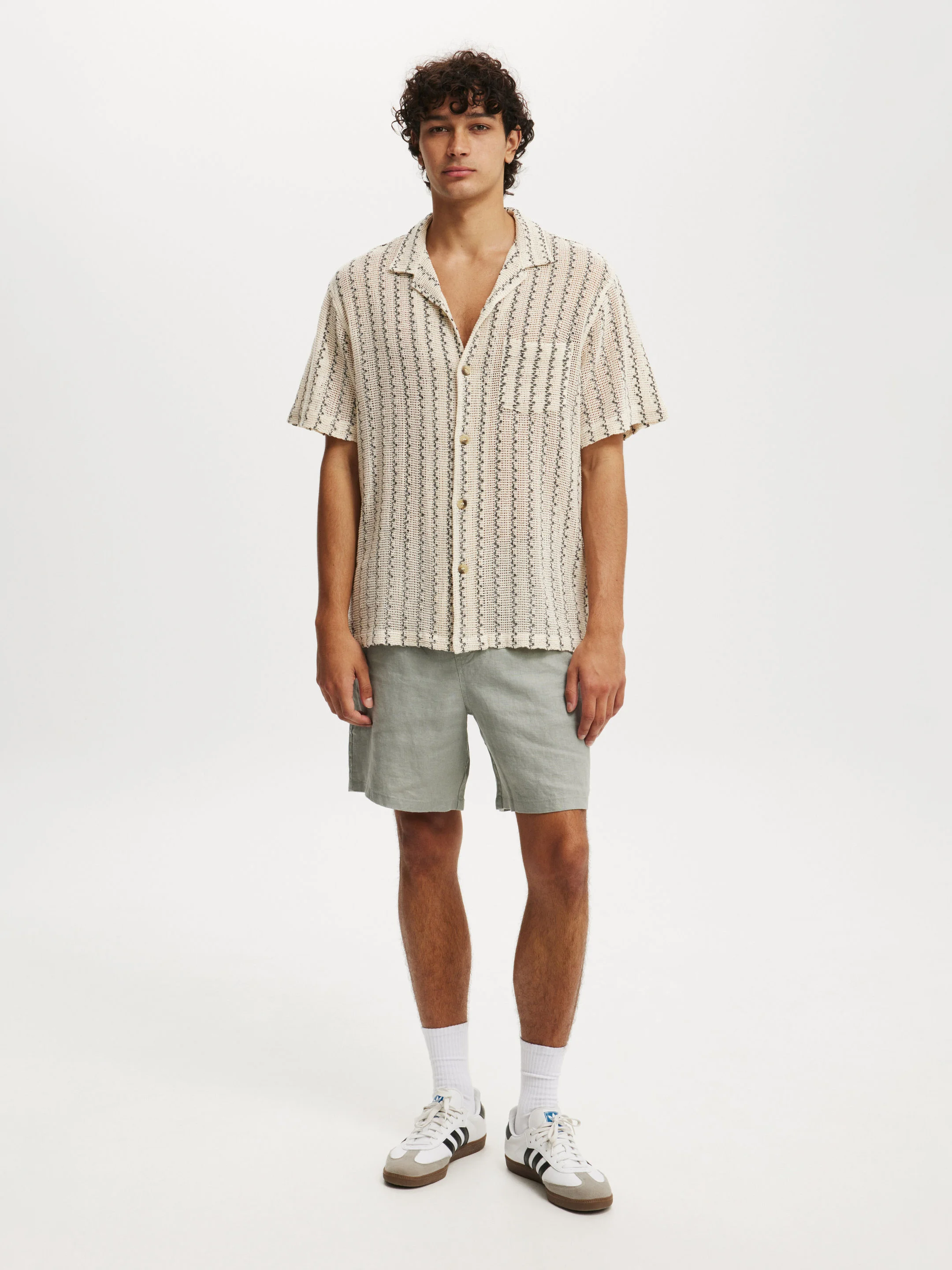 COTTON ON Quần Vải Ngắn Nam-Linen Easy Short