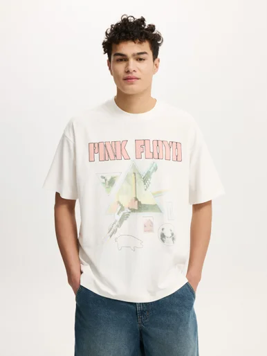 COTTON ON Áo Thun Có Họa Tiết Nam-Box Fit Premium Music T-Shirt