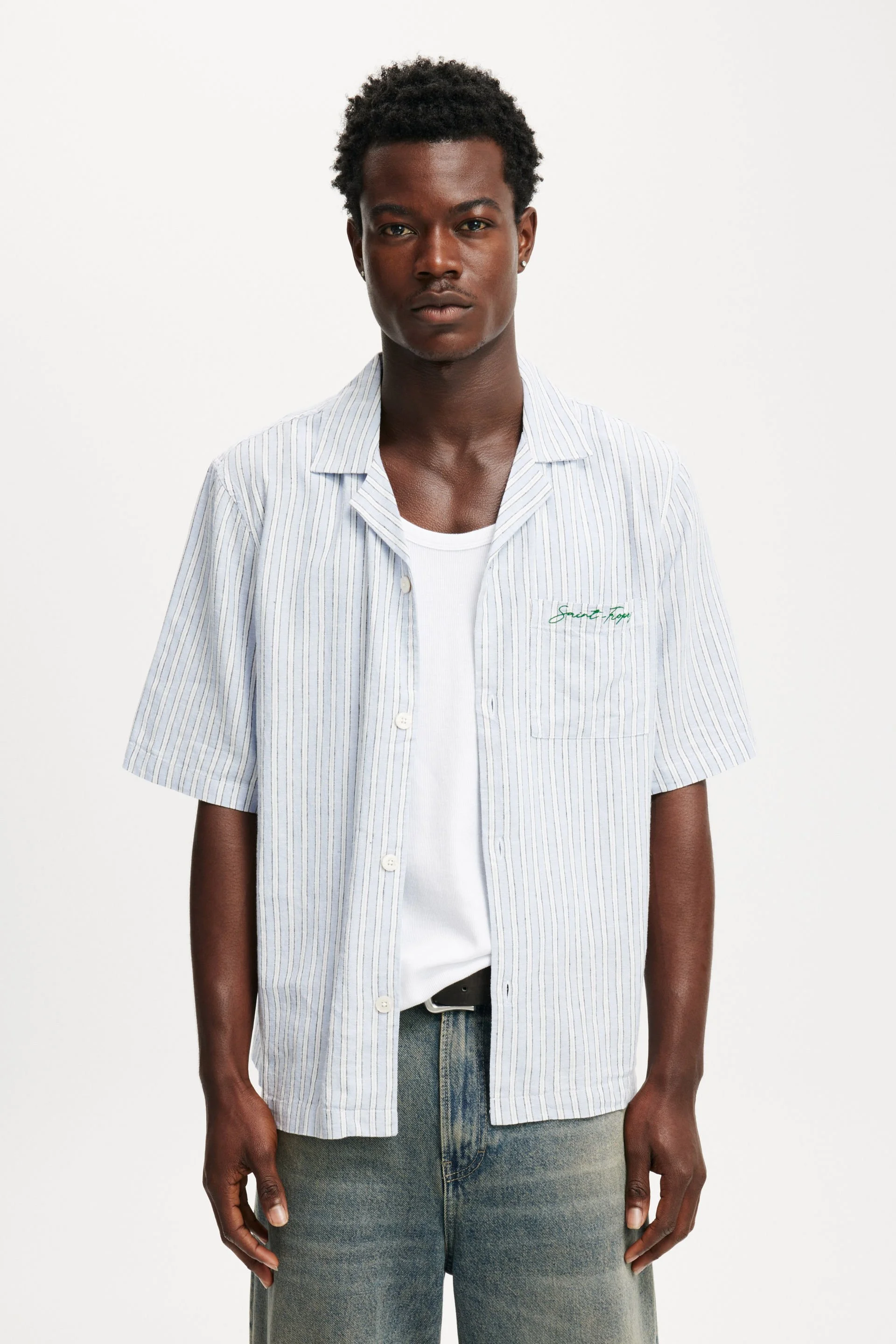 COTTON ON Áo Sơ Mi Ngắn Tay Nam-Box Fit Short Sleeve Shirt