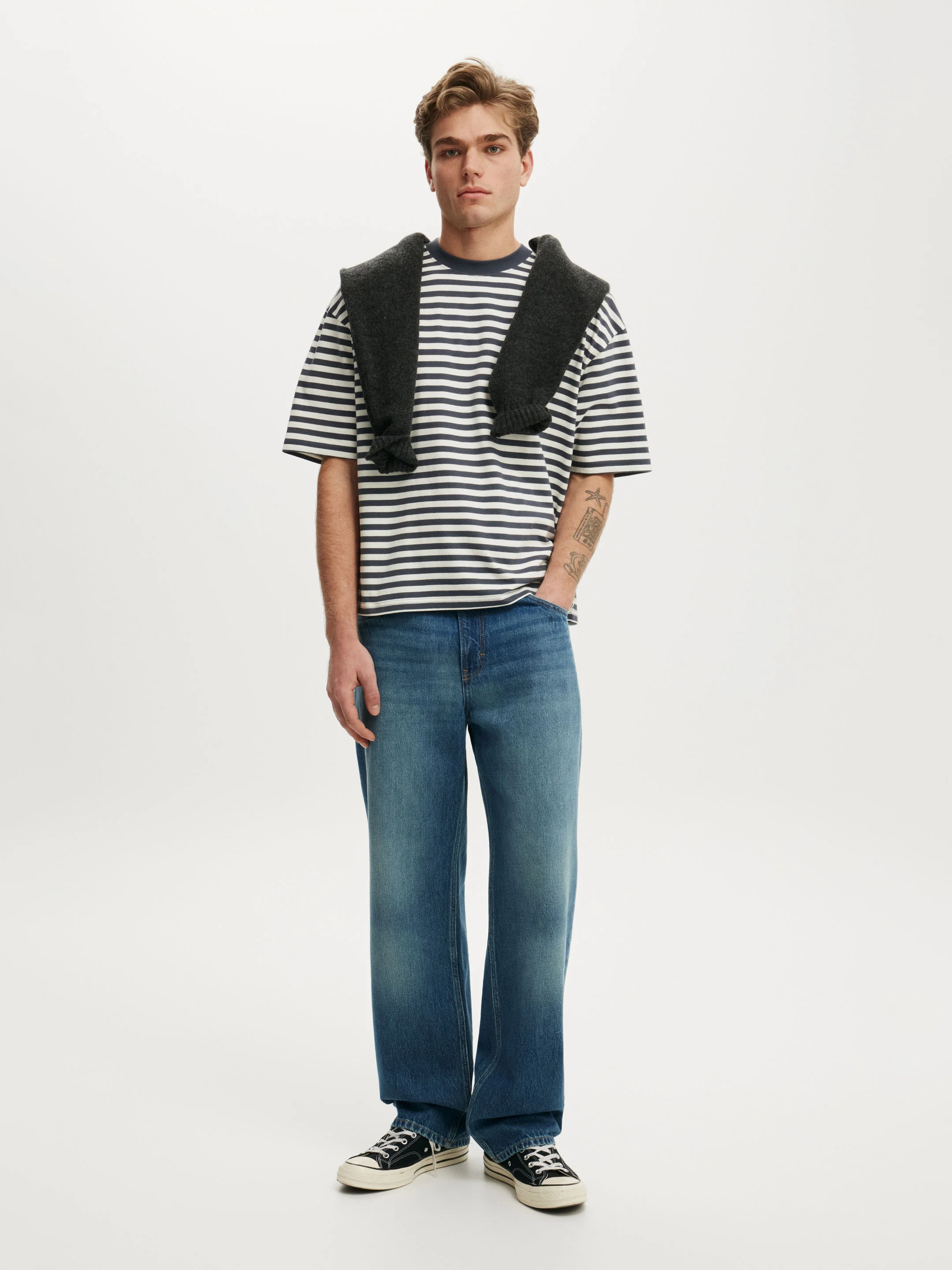 COTTON ON &Aacute;o Thun Ngắn Tay Nam - Cropped Fit T-Shirt
