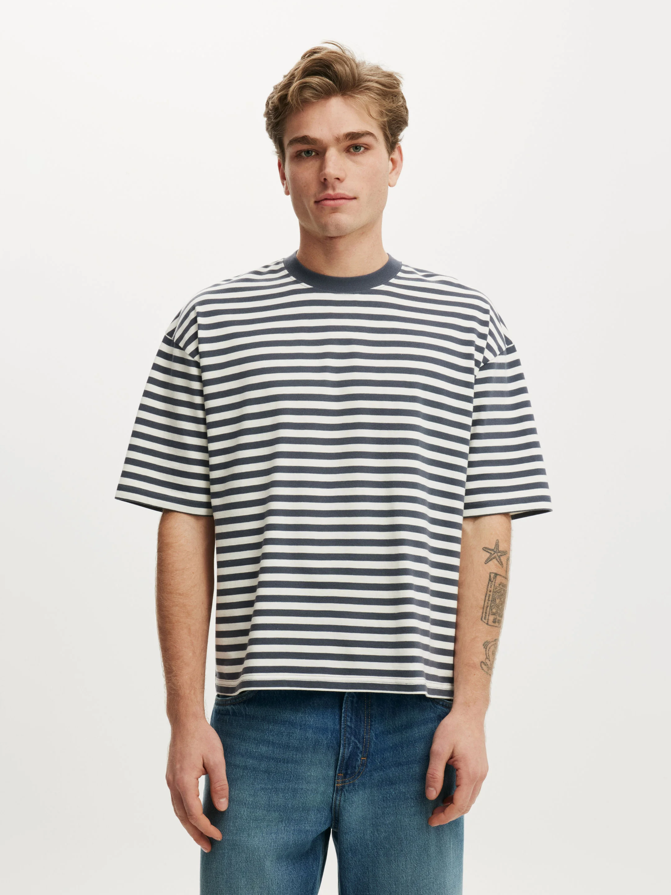 COTTON ON &Aacute;o Thun Ngắn Tay Nam - Cropped Fit T-Shirt