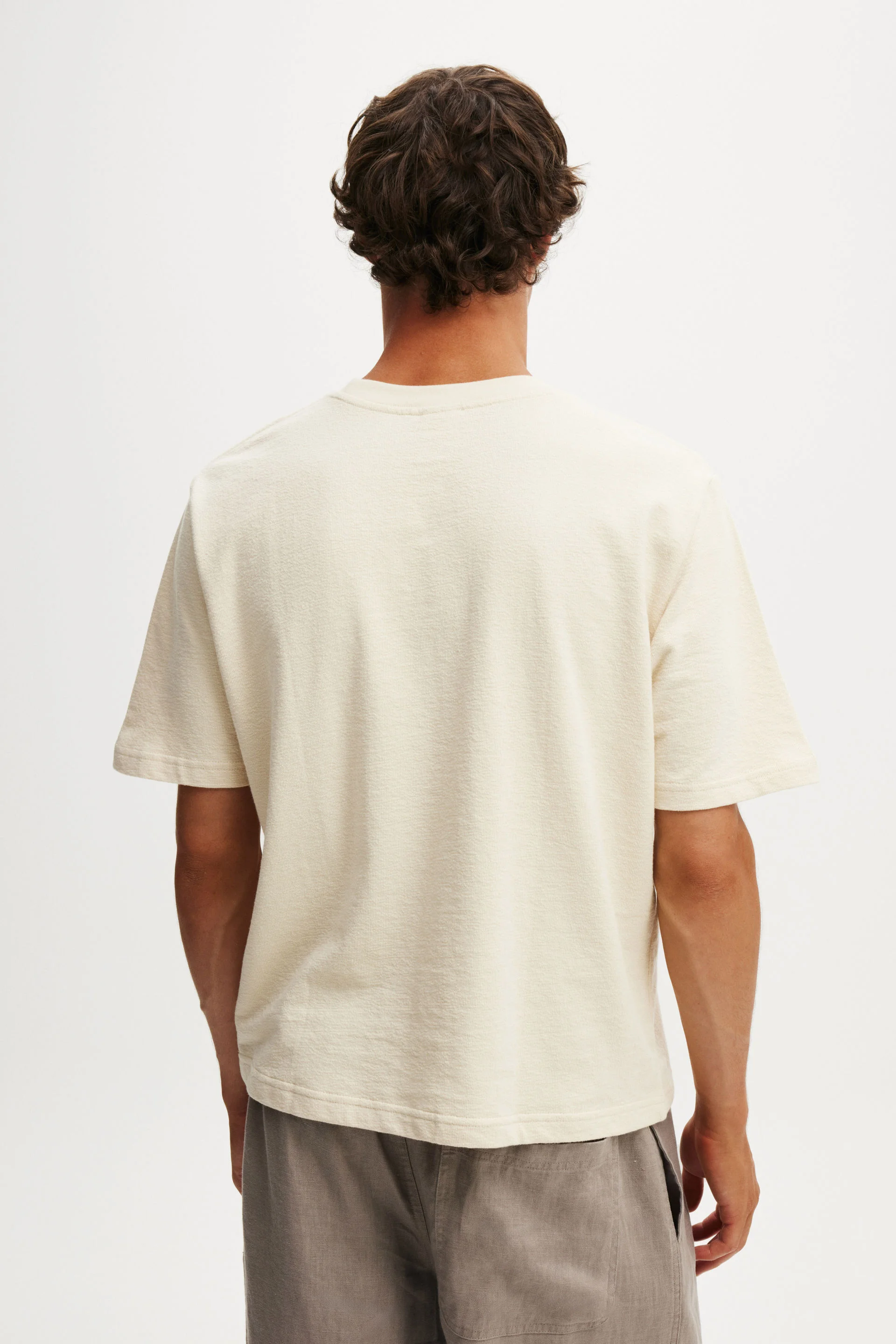 COTTON ON Áo Thun Ngắn Tay Nam-Cropped Fit T-Shirt
