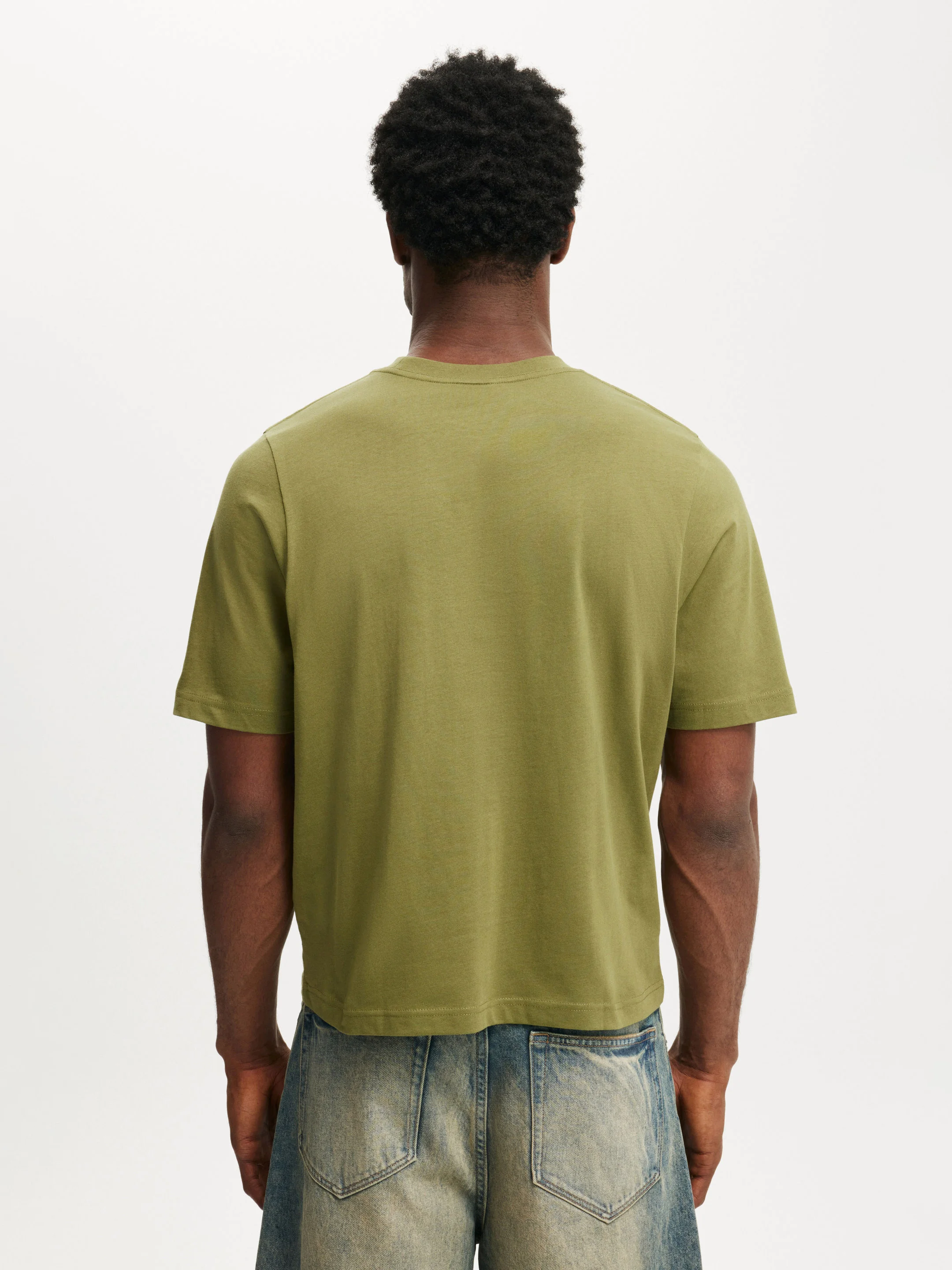 COTTON ON Áo Thun Ngắn Tay Nam-Cropped Fit T-Shirt