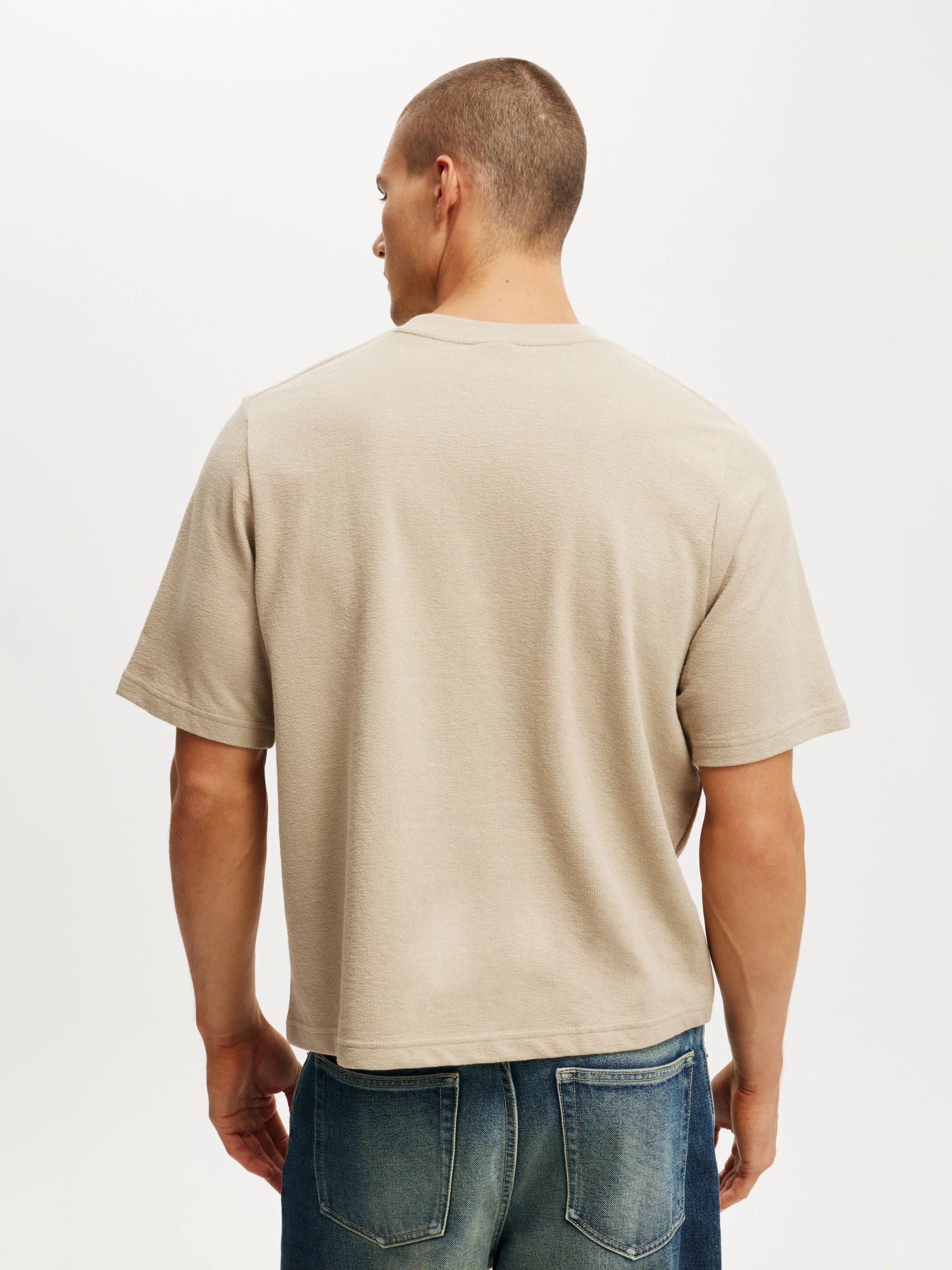 COTTON ON Áo Thun Ngắn Tay Nam-Cropped Fit T-Shirt
