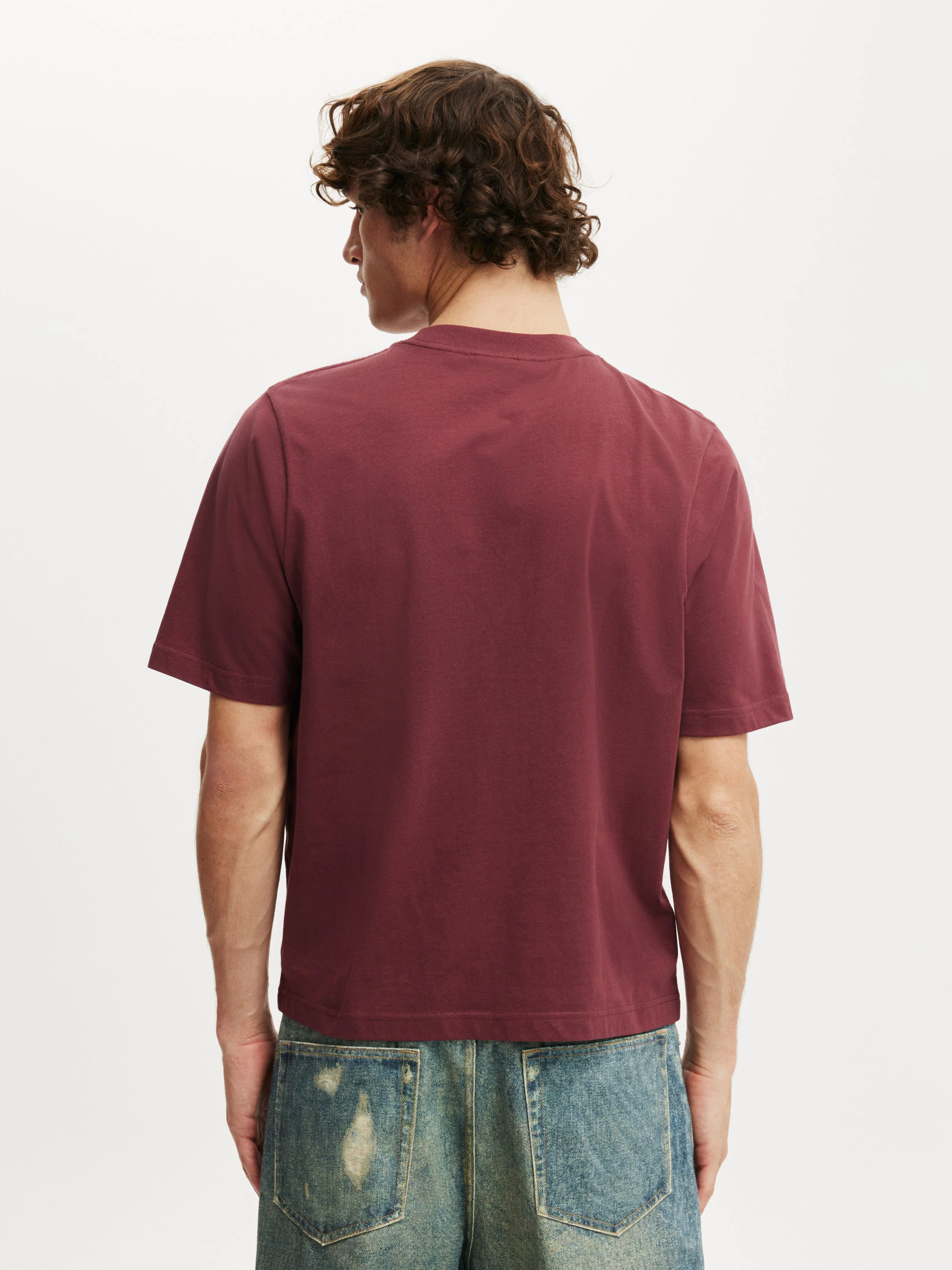 COTTON ON Áo Thun Ngắn Tay Nam-Cropped Fit T-Shirt