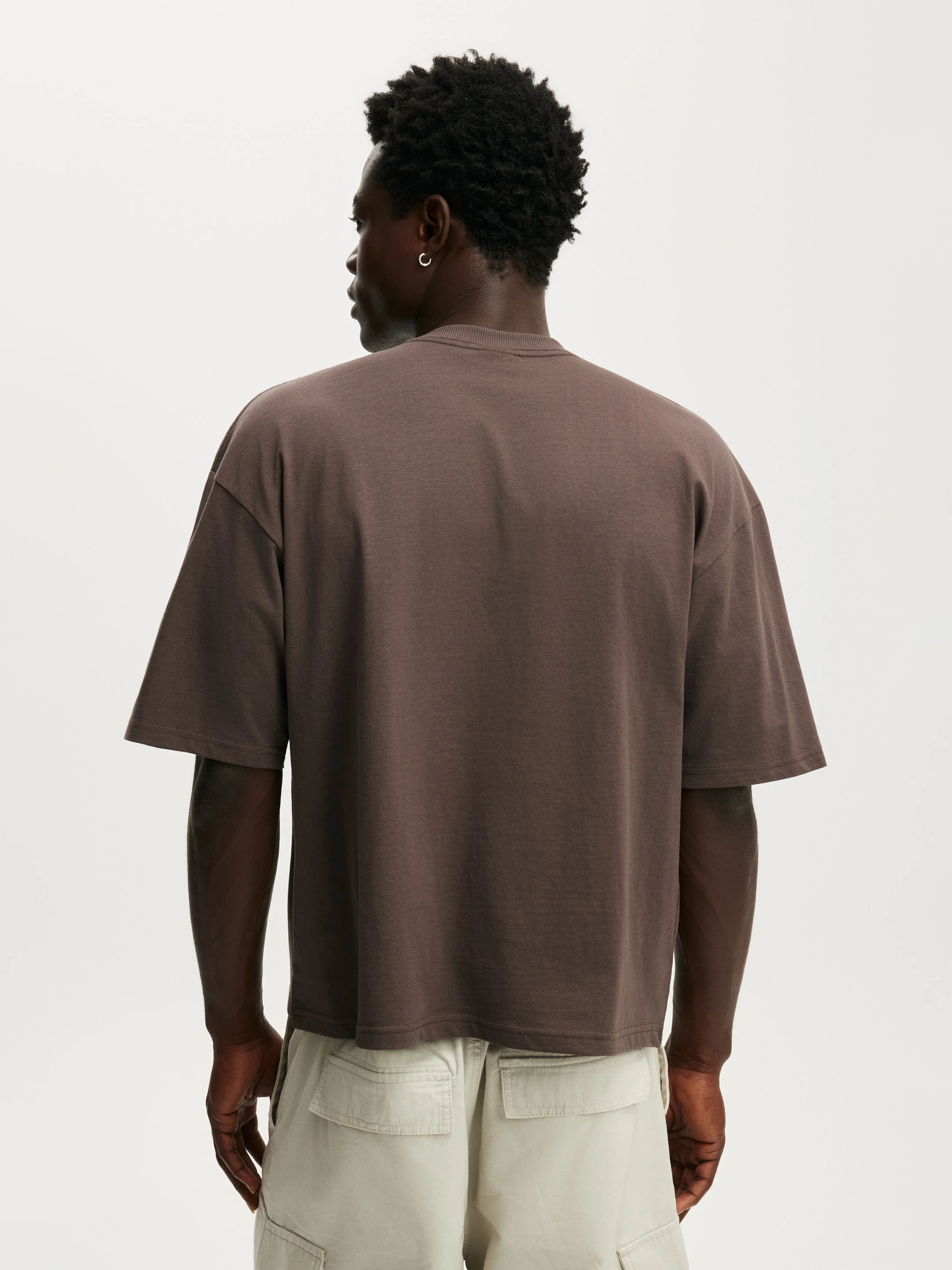 COTTON ON Áo Thun Ngắn Tay Nam-Cropped Fit T-Shirt