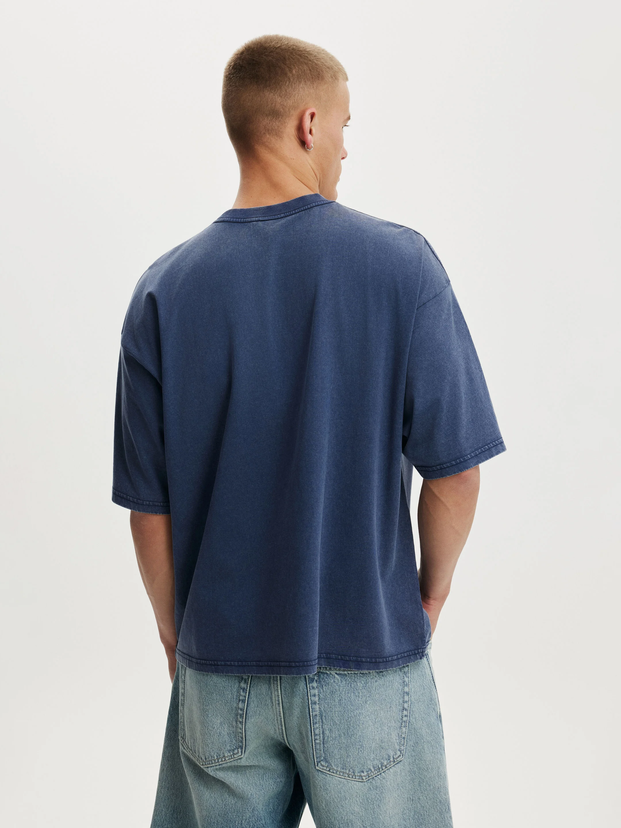 COTTON ON Áo Thun Ngắn Tay Nam-Cropped Fit T-Shirt