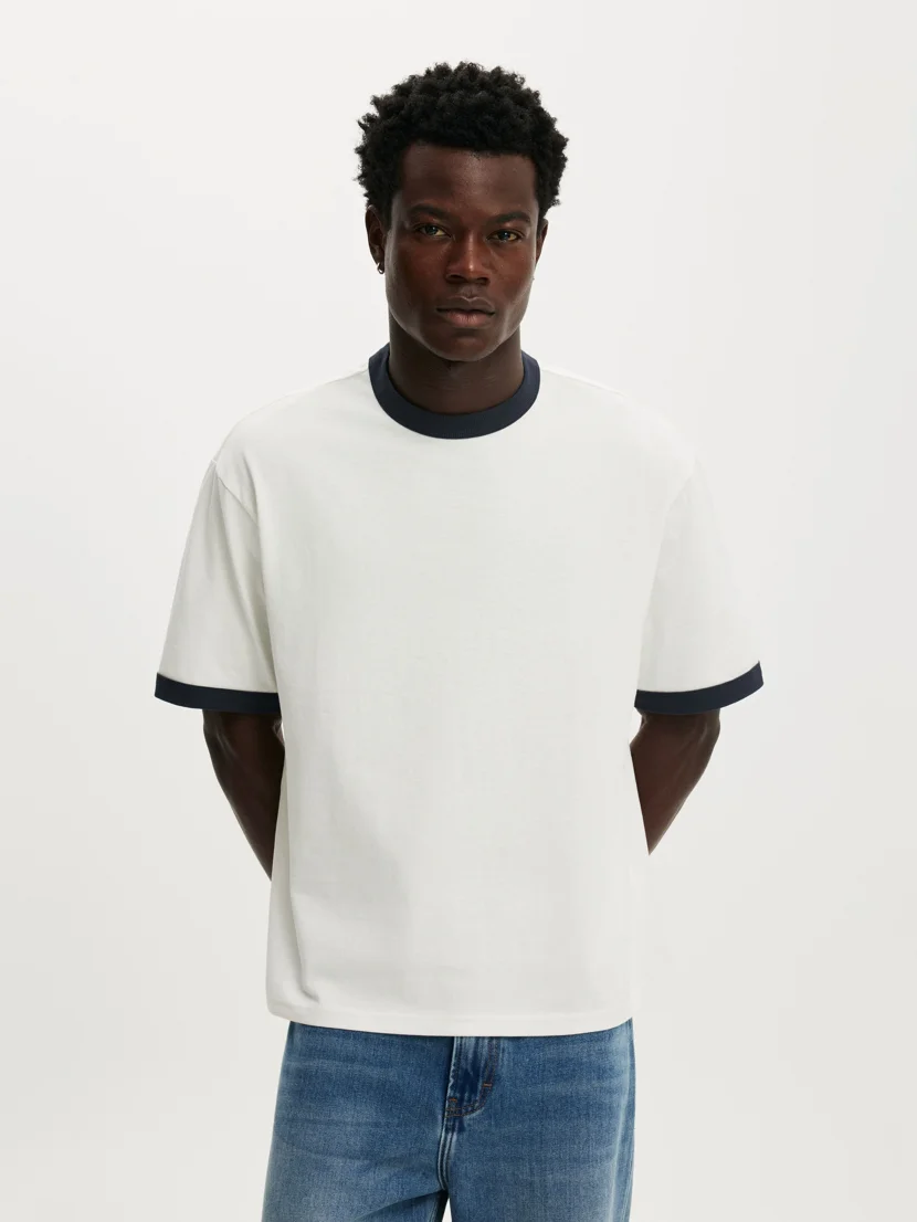 COTTON ON Áo Thun Ngắn Tay Nam-Cropped Fit T-Shirt