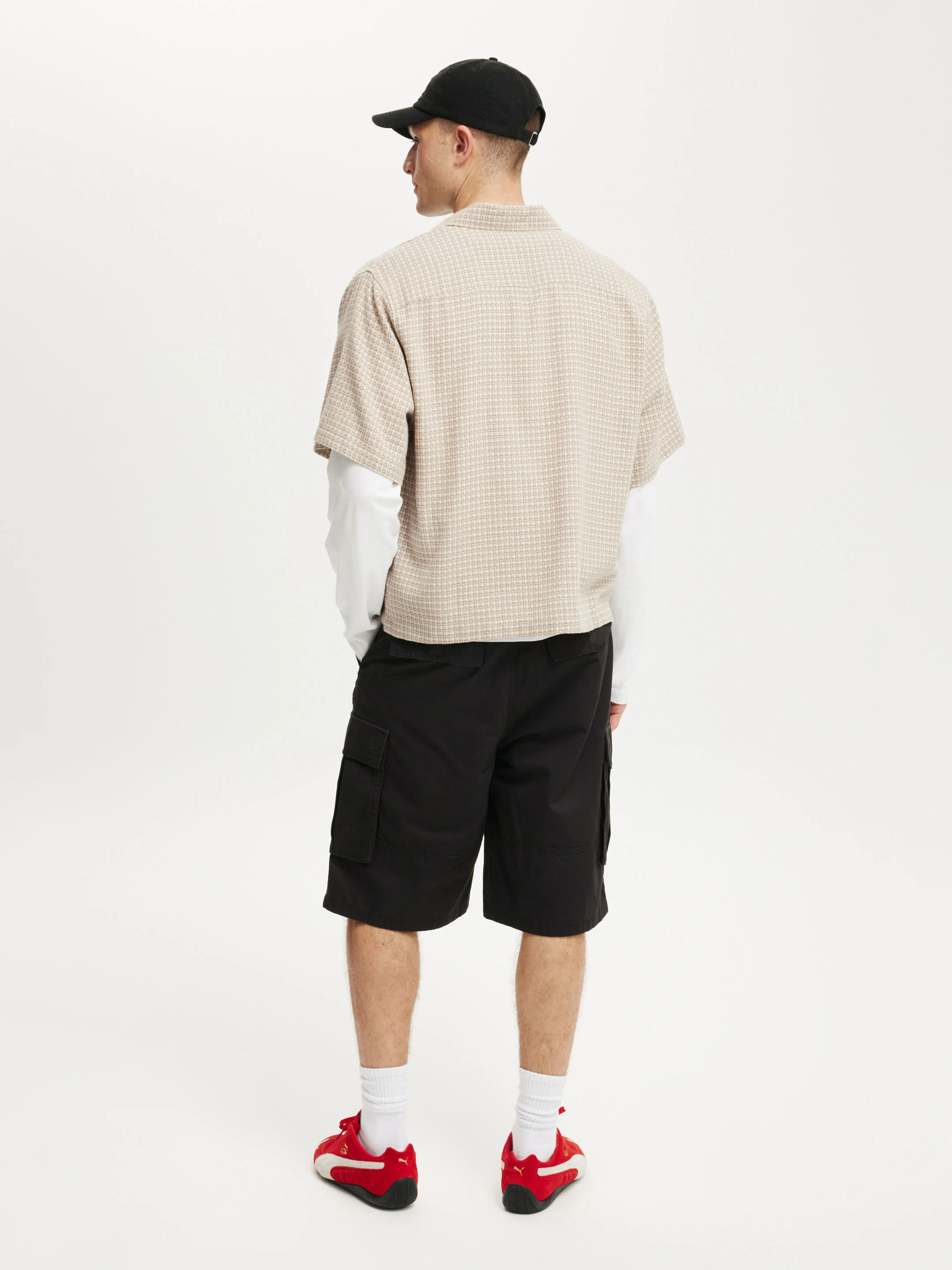 COTTON ON Quần Khaki Ngắn Nam-Baggy Cargo Short