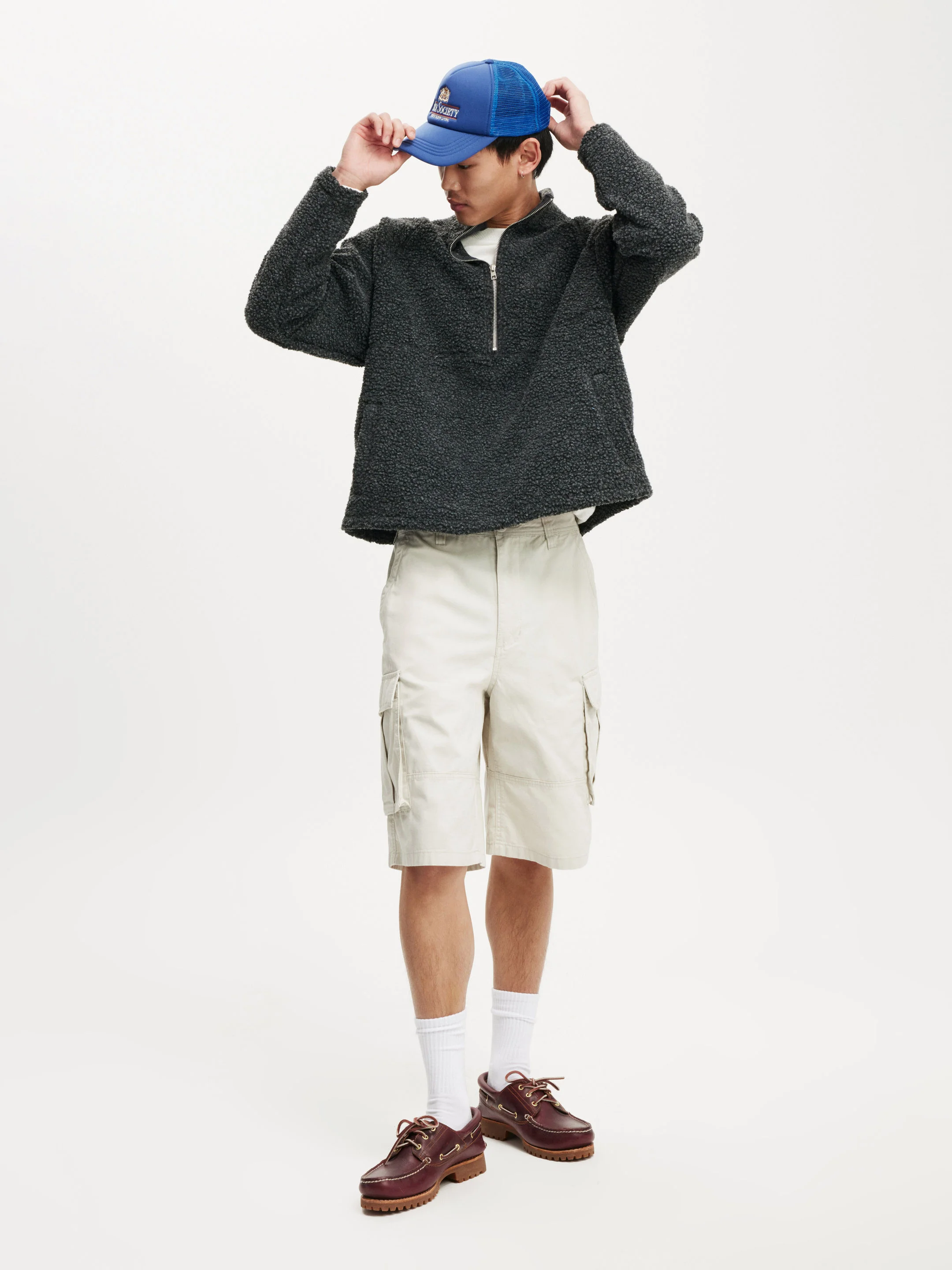 COTTON ON Quần Khaki Ngắn Nam-Baggy Cargo Short