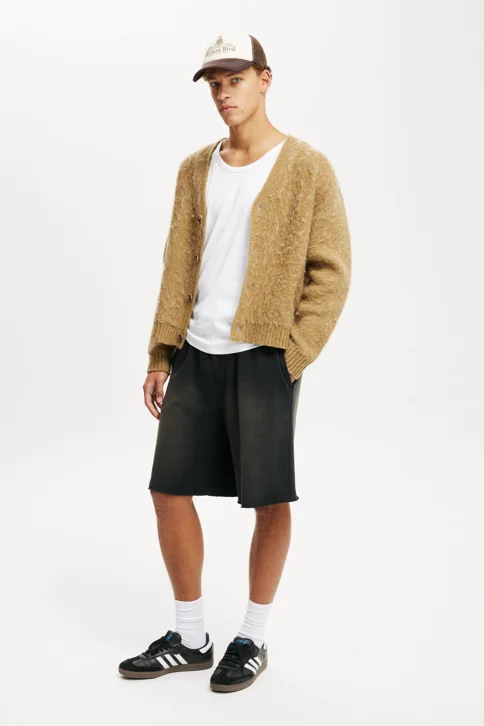 COTTON ON Quần Jeans Ống Rộng Nam-Super Baggy Fleece Short