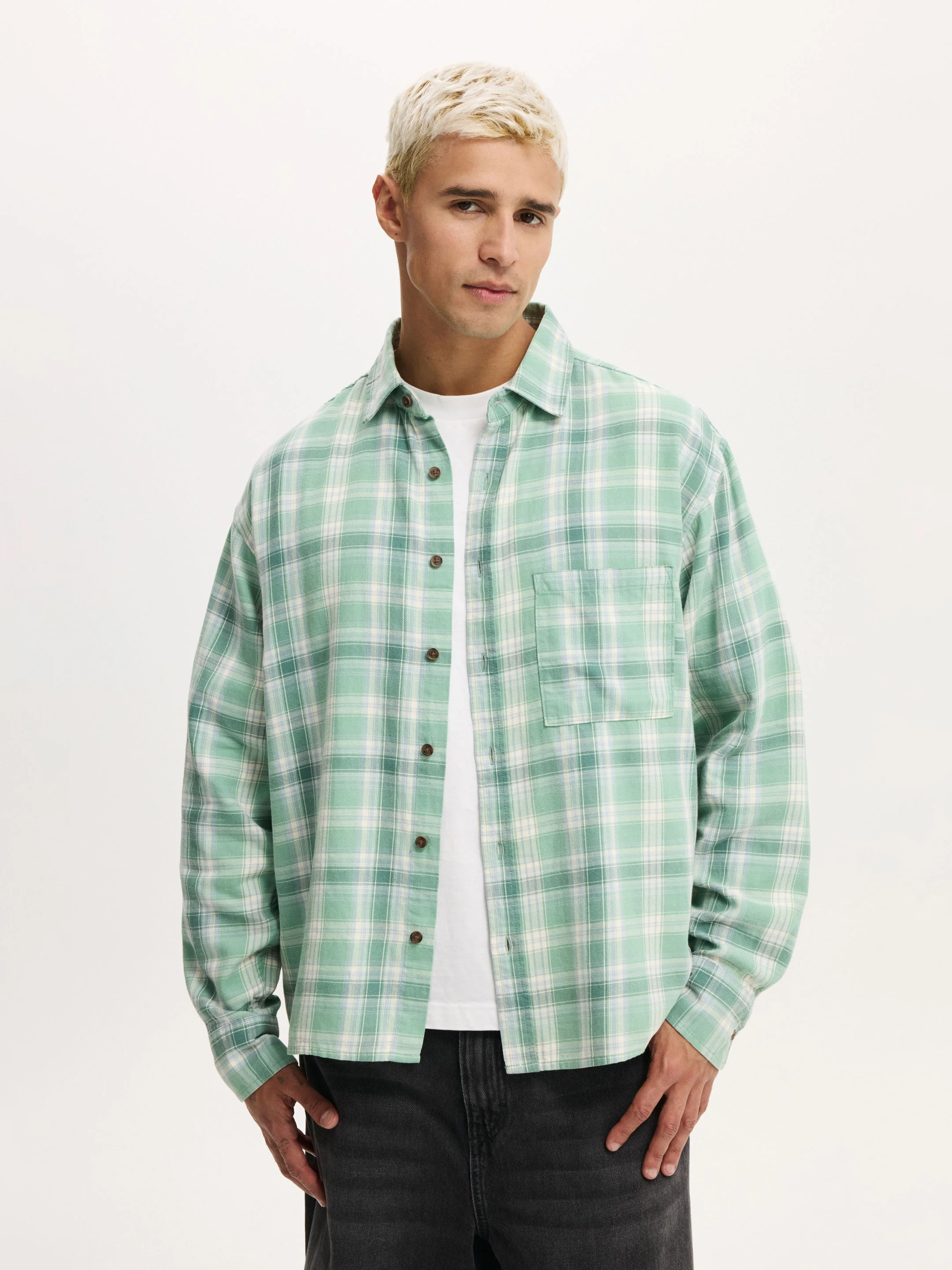 COTTON ON Áo Sơ Mi Dài Tay Nam-Tribeca Long Sleeve Shirt