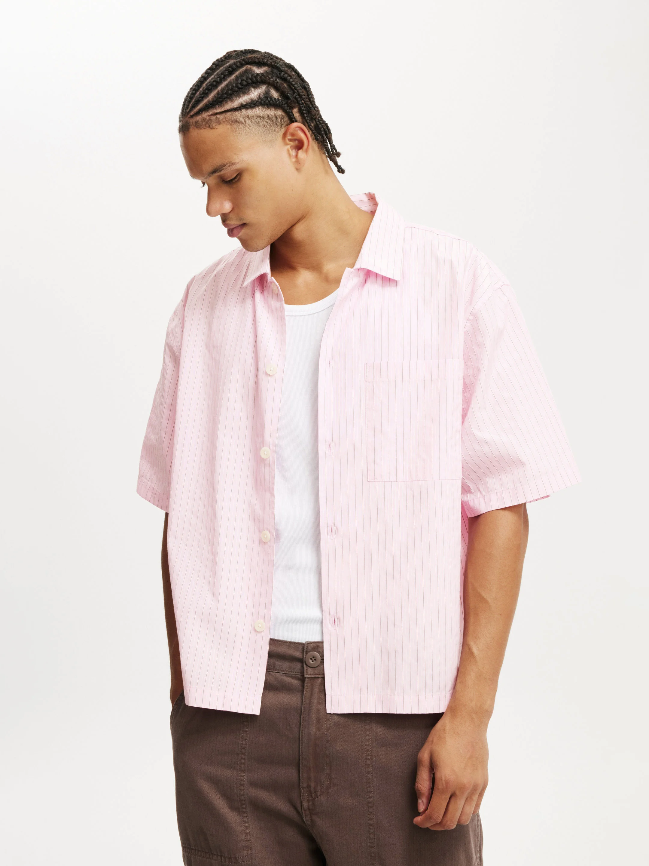 COTTON ON Áo Sơ Mi Ngắn Tay Nam-Ventura Short Sleeve Shirt