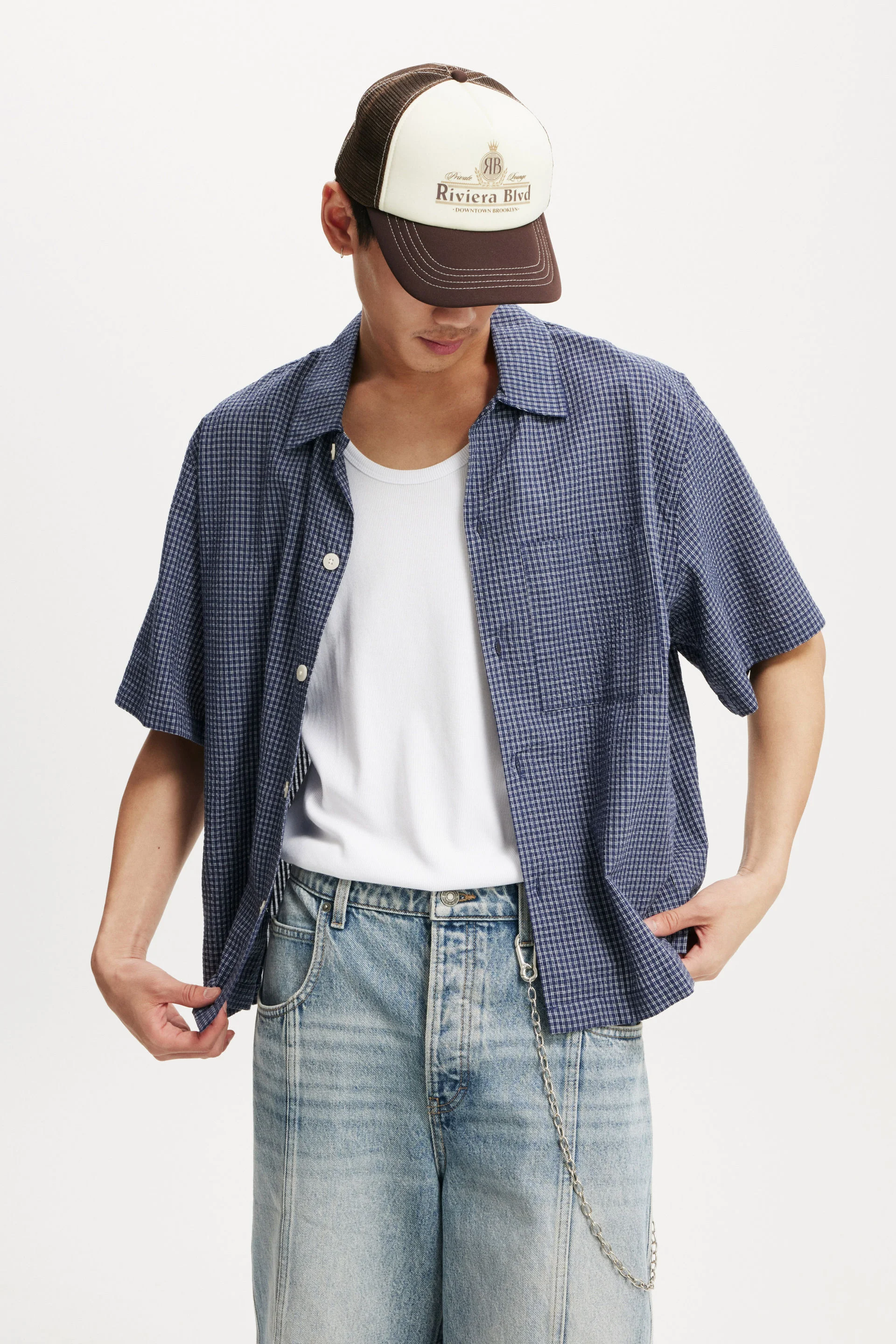 COTTON ON Áo Sơ Mi Ngắn Tay Nam-Ventura Short Sleeve Shirt