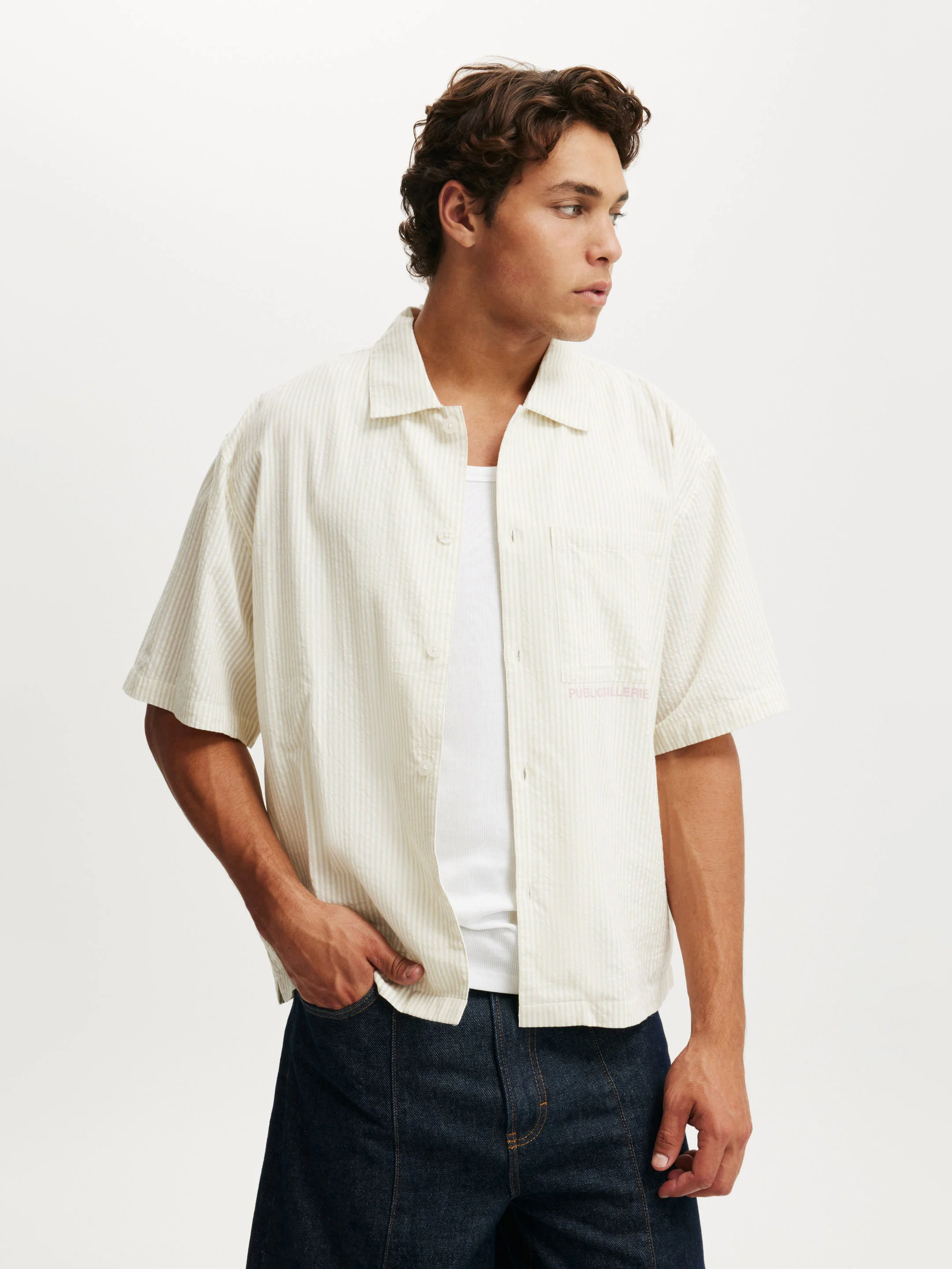 COTTON ON Áo Sơ Mi Ngắn Tay Nam-Ventura Short Sleeve Shirt
