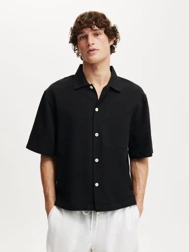 COTTON ON Áo Sơ Mi Ngắn Tay Nam-Ventura Short Sleeve Shirt