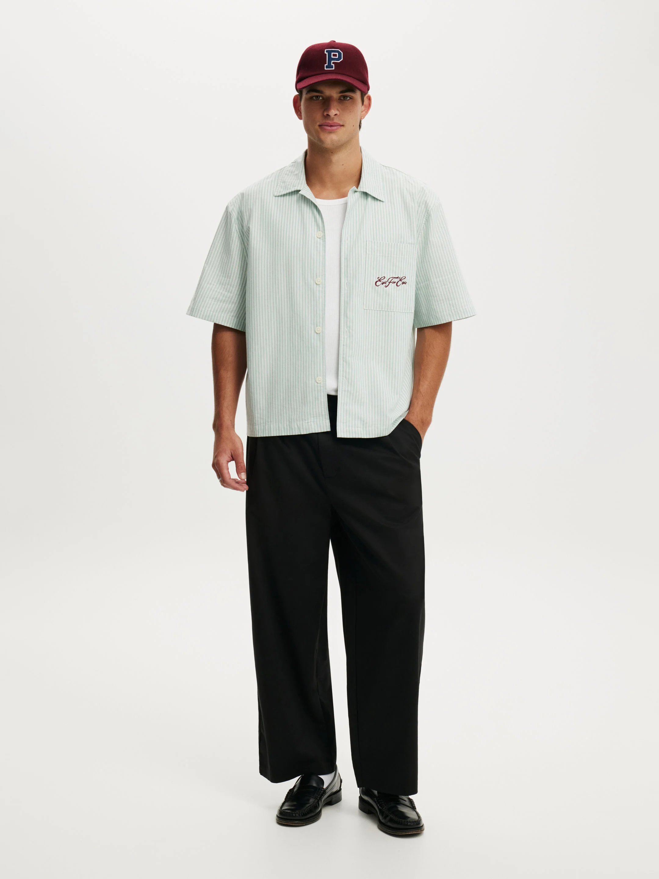 SEAFOAM STRIPE EMB