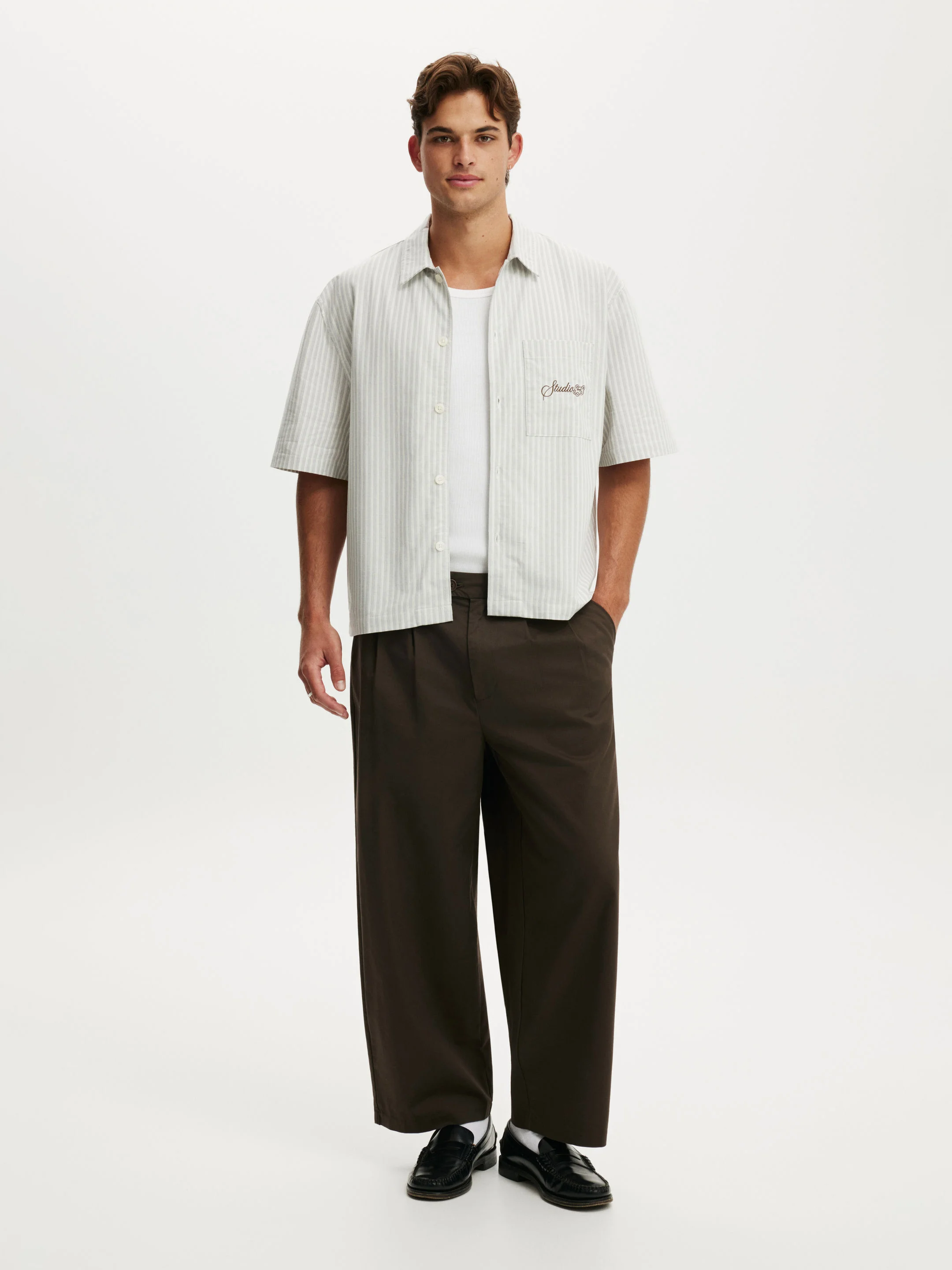 GREY STRIPE EMB