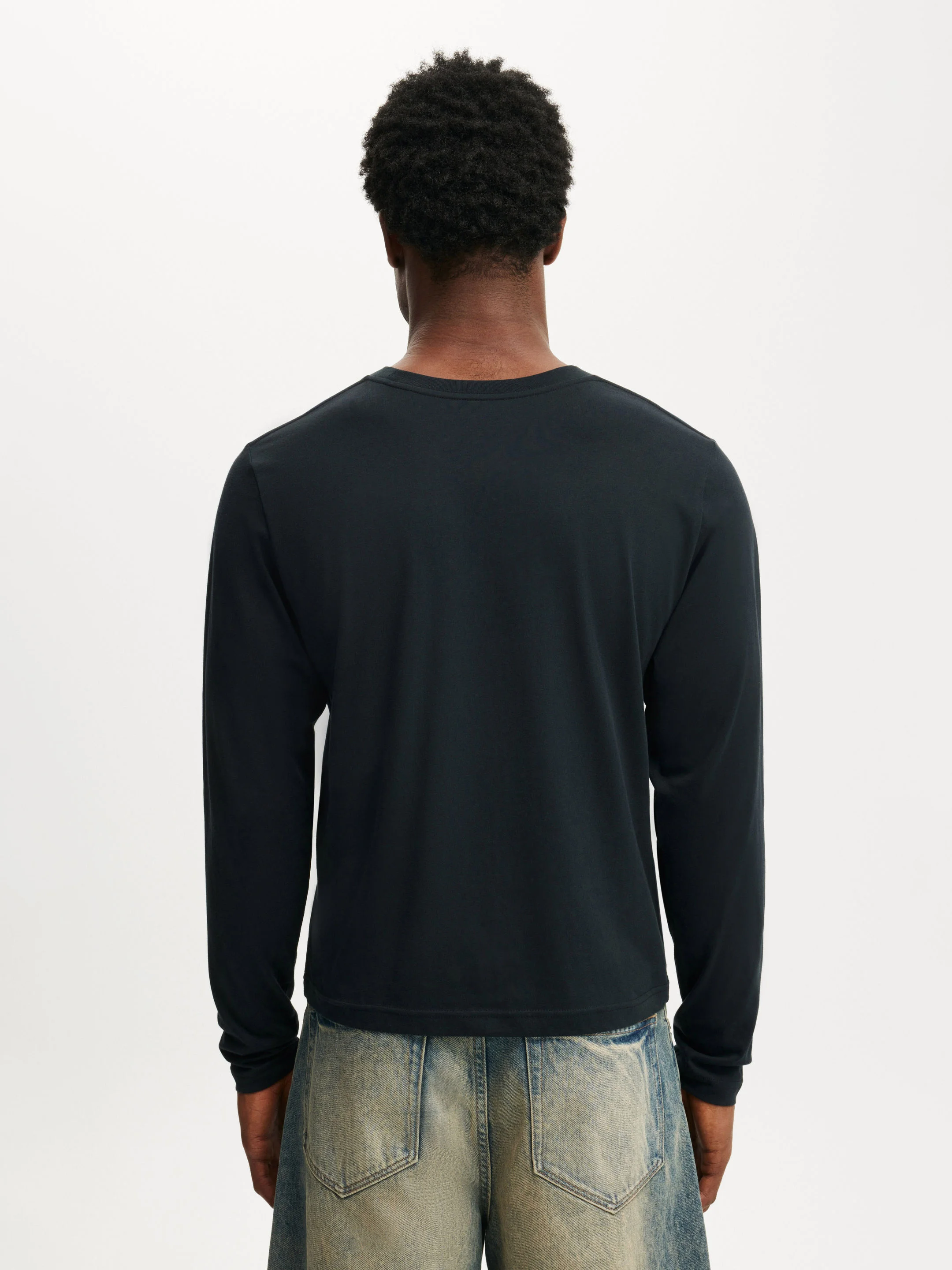 COTTON ON Áo Thun Dài Tay Nam-Cropped Fit Long Sleeve