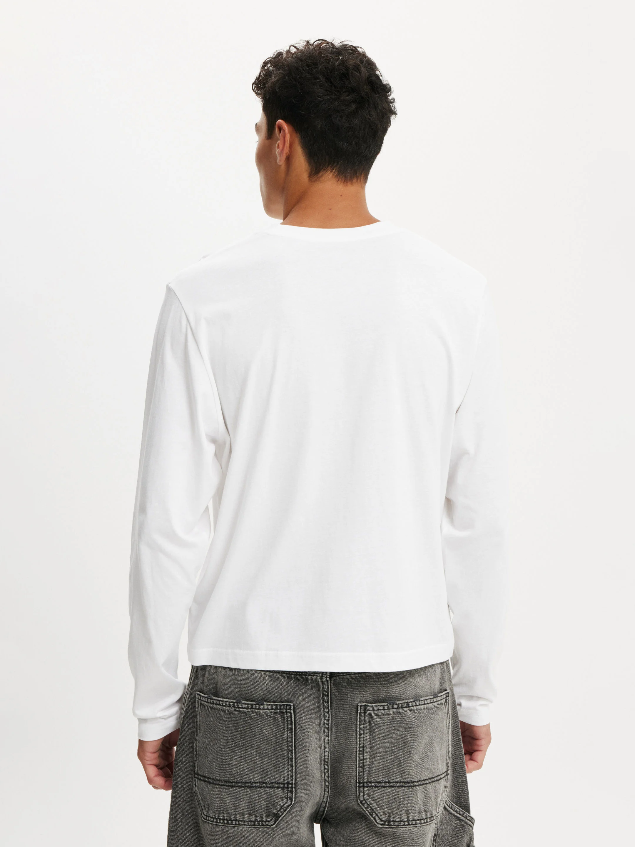 COTTON ON Áo Thun Dài Tay Nam-Cropped Fit Long Sleeve