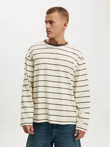 COTTON ON Áo Thun Dài Tay Nam-Cropped Fit Long Sleeve