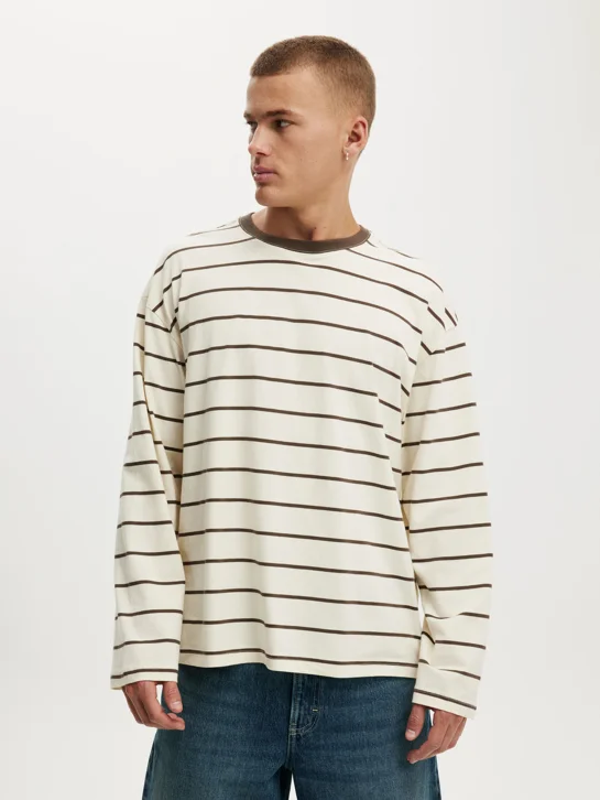 COTTON ON Áo Thun Dài Tay Nam-Cropped Fit Long Sleeve