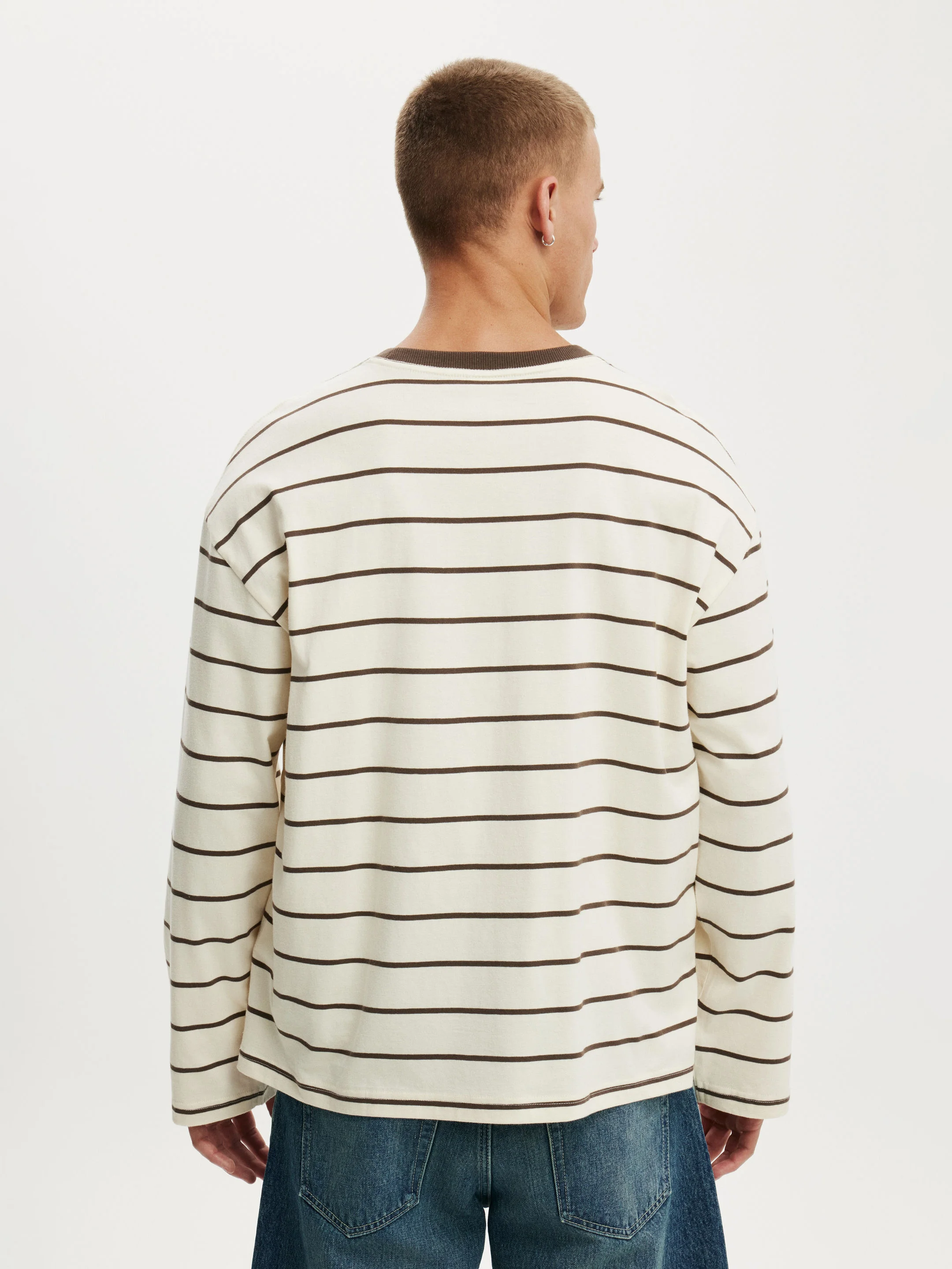 COTTON ON Áo Thun Dài Tay Nam-Cropped Fit Long Sleeve