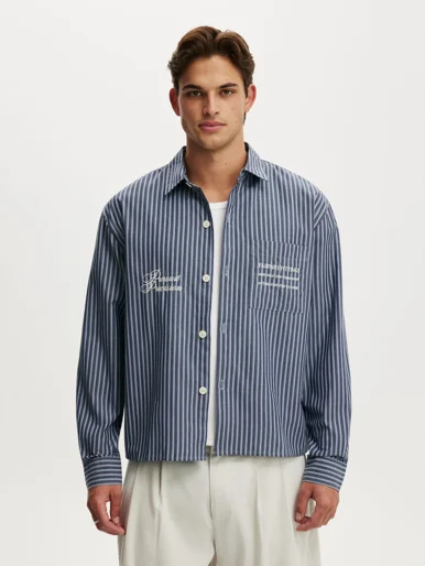 COTTON ON Áo Sơ Mi Dài Tay Nam - Bedford Long Sleeve Shirt