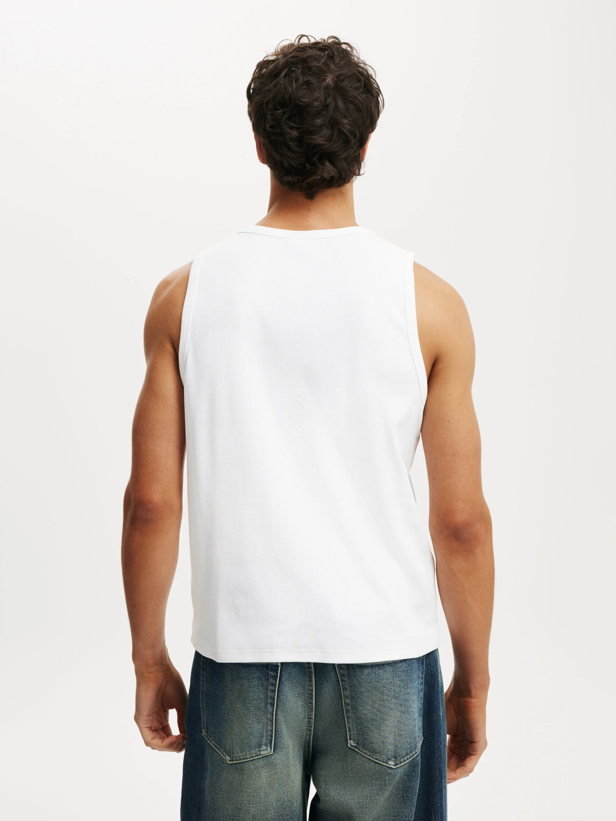 COTTON ON Áo Thun Cộc Tay Nam - Rib Tank