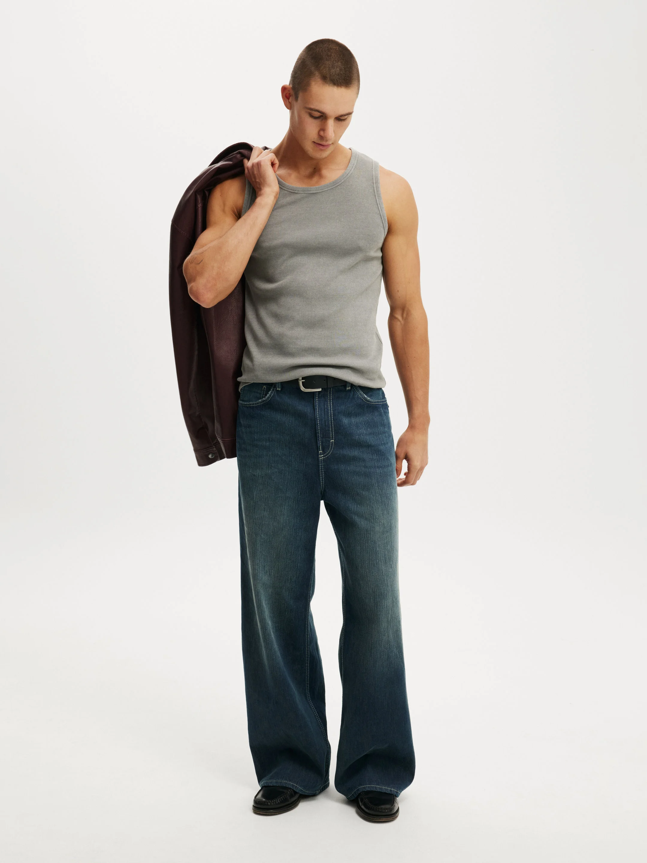 COTTON ON Áo Thun Cộc Tay Nam - Rib Tank