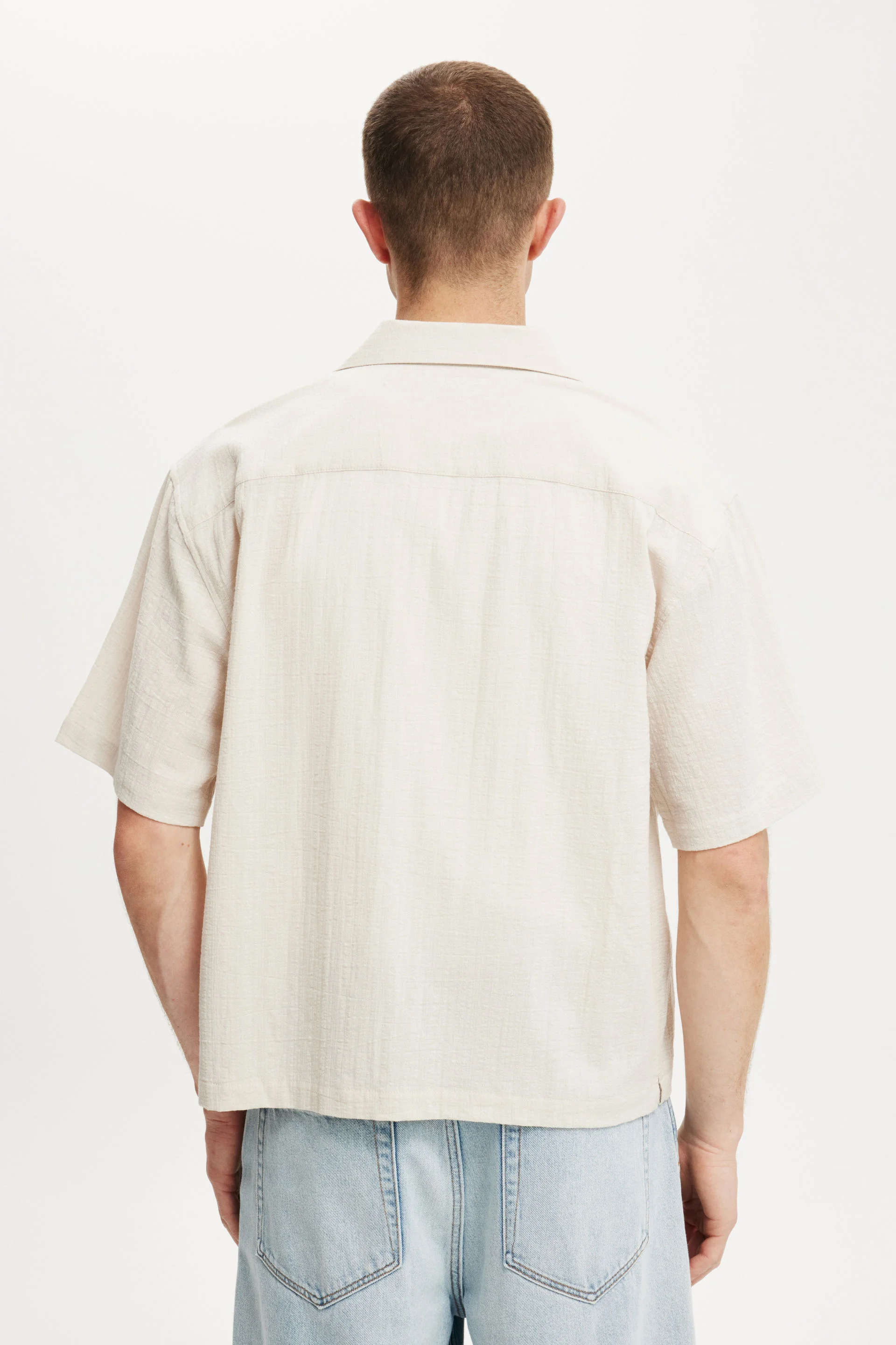 COTTON ON Áo Sơ Mi Ngắn Tay Nam-Riviera Box Fit Short Sleeve Shirt