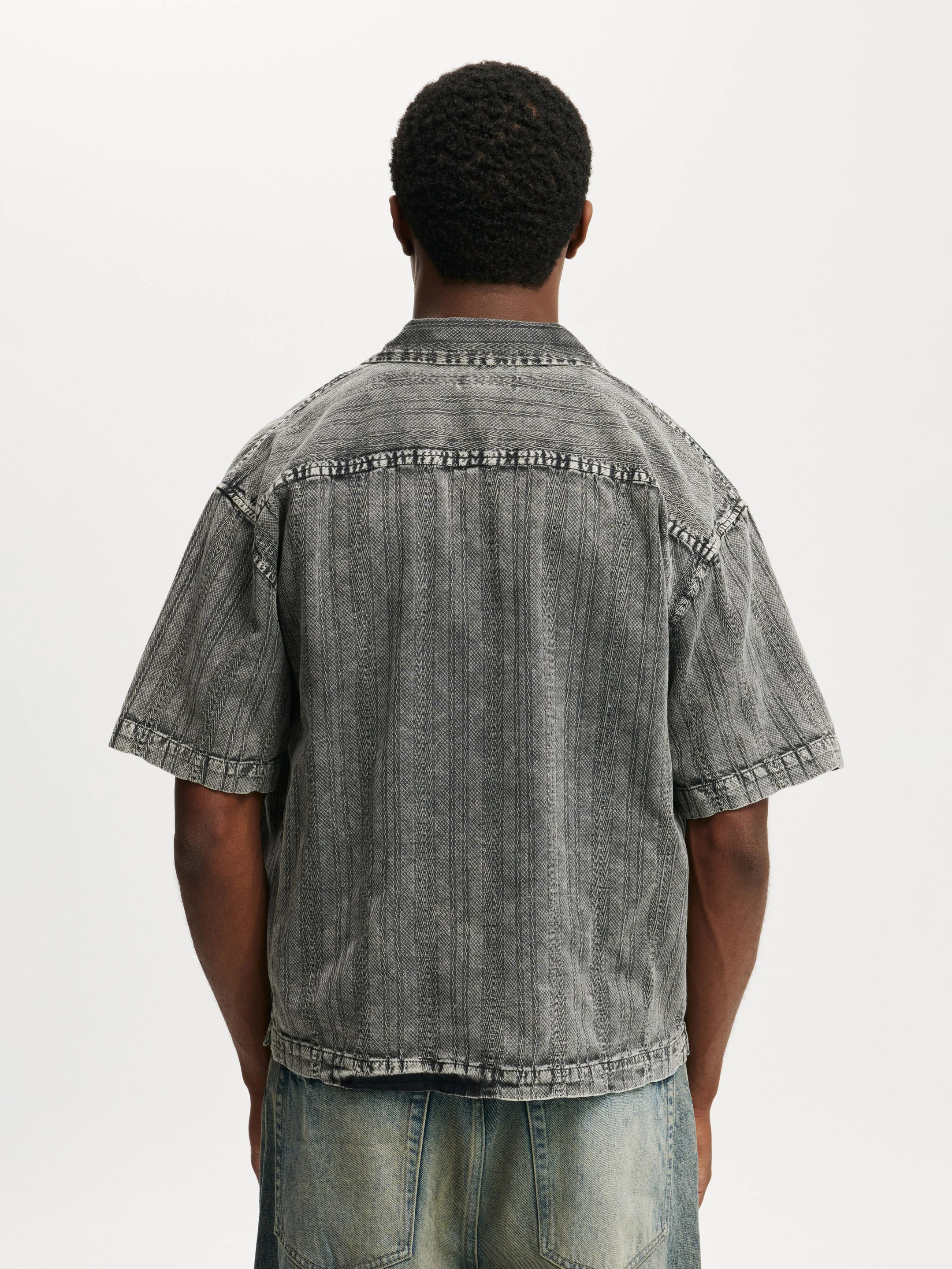 COTTON ON Áo Sơ Mi Ngắn Tay Nam-Washed Box Fit Short Sleeve Shirt