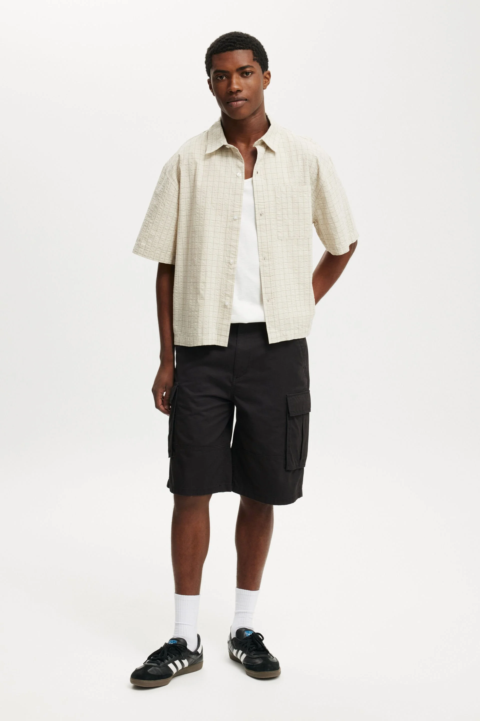 COTTON ON Áo Sơ Mi Ngắn Tay Nam-Darcy Short Sleeve Shirt