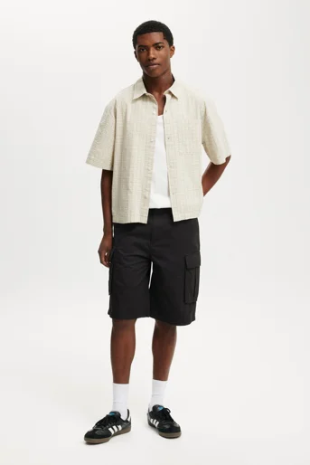 COTTON ON Áo Sơ Mi Ngắn Tay Nam-Darcy Short Sleeve Shirt