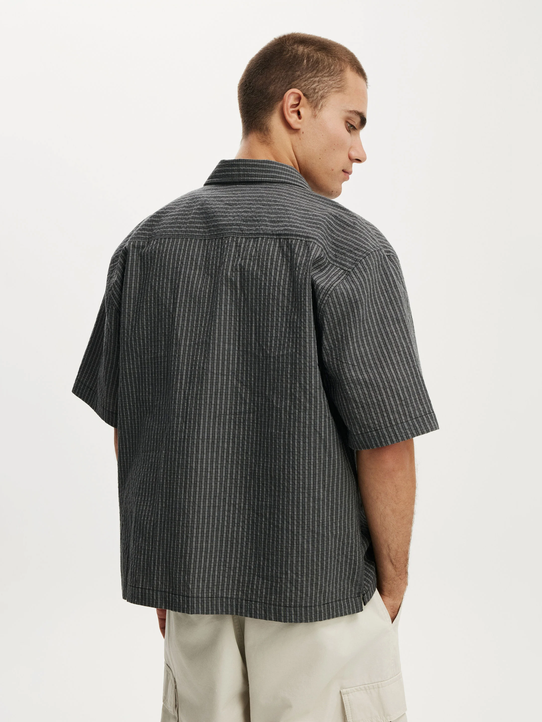 COTTON ON Áo Sơ Mi Ngắn Tay Nam-Darcy Short Sleeve Shirt