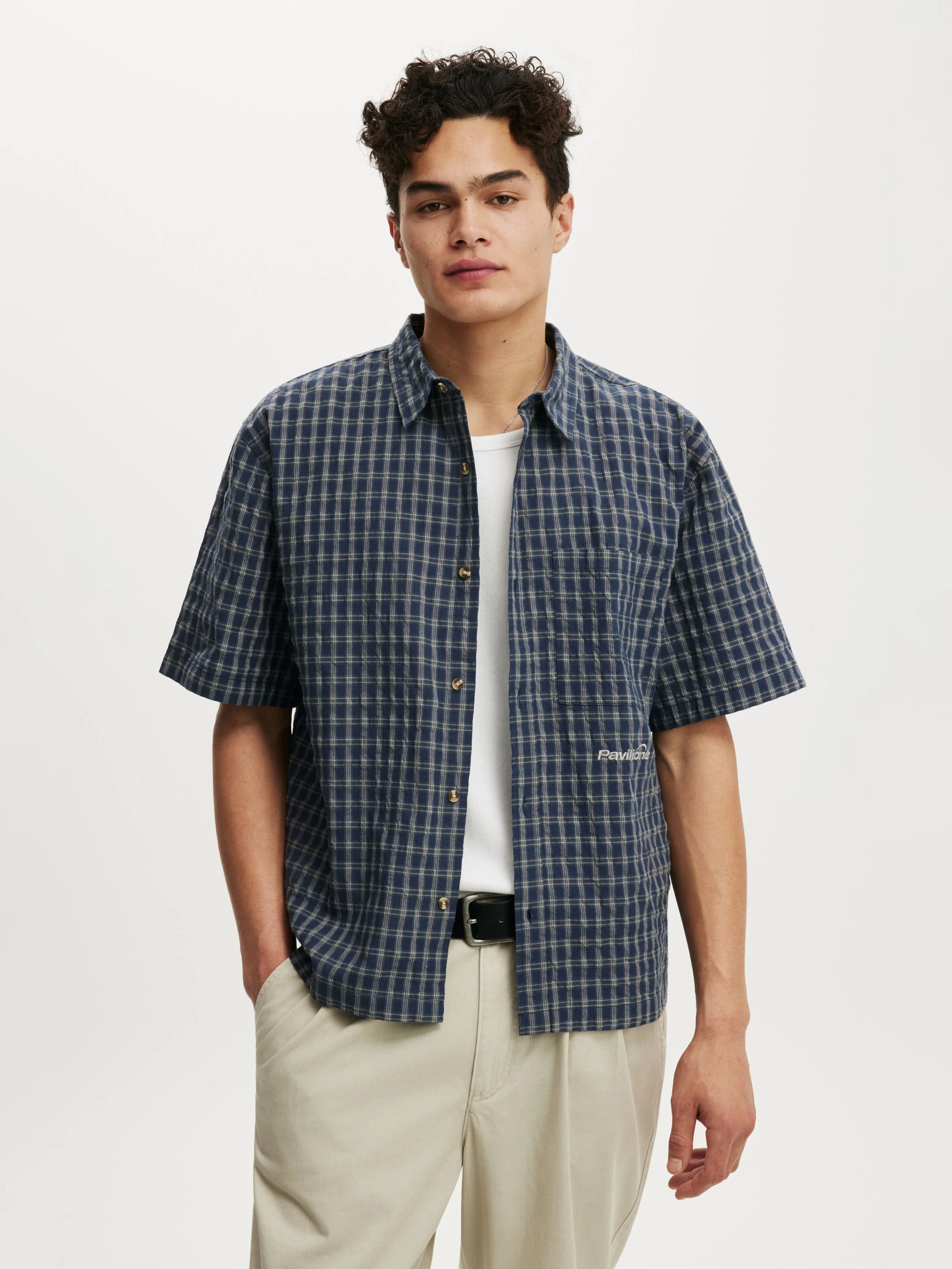 COTTON ON Áo Sơ Mi Ngắn Tay Nam - Darcy Short Sleeve Shirt