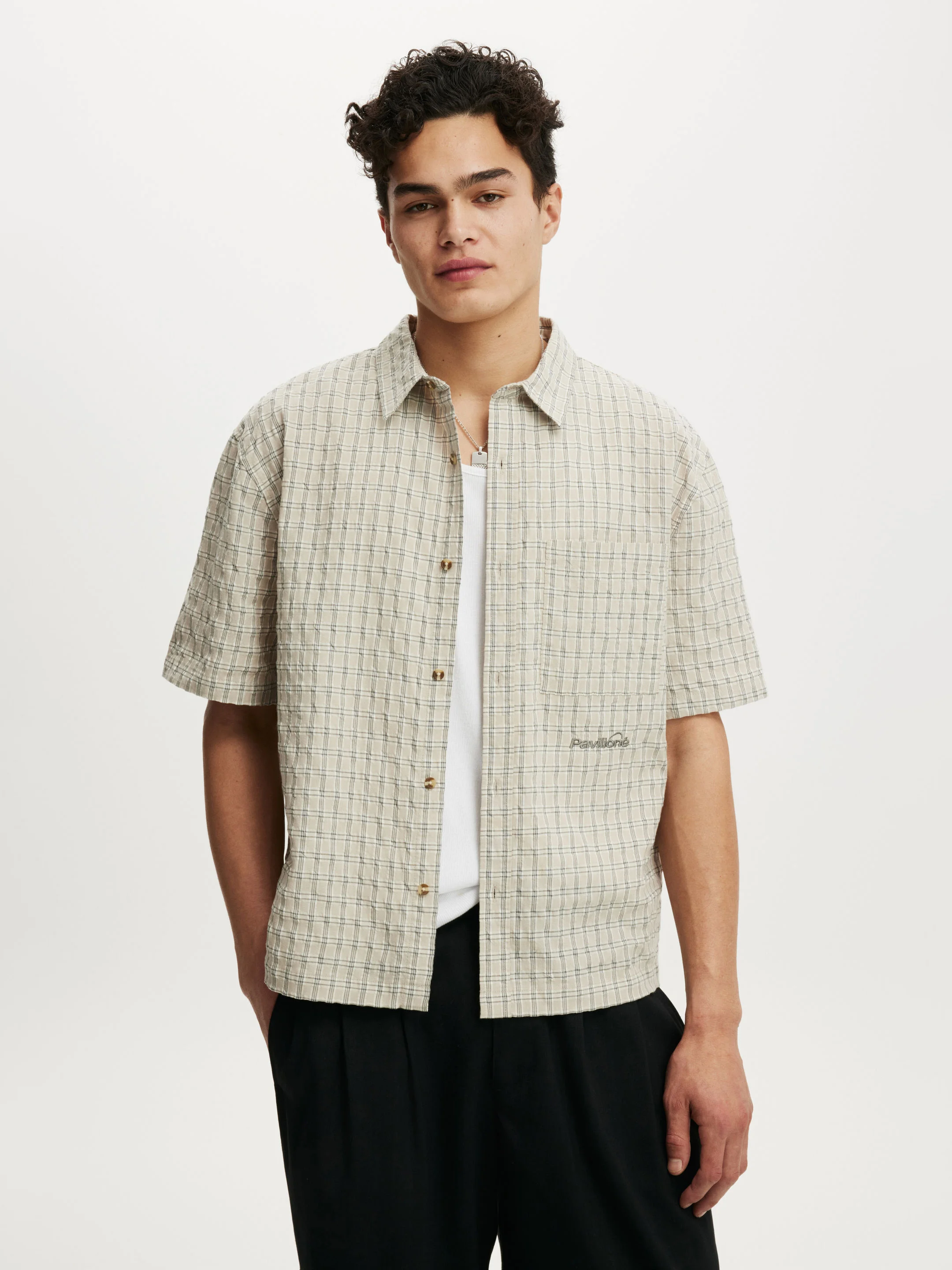 COTTON ON Áo Sơ Mi Ngắn Tay Nam - Darcy Short Sleeve Shirt