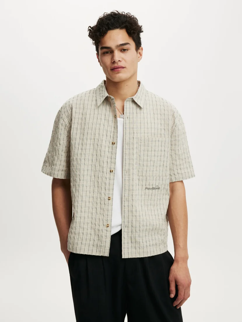 COTTON ON Áo Sơ Mi Ngắn Tay Nam - Darcy Short Sleeve Shirt