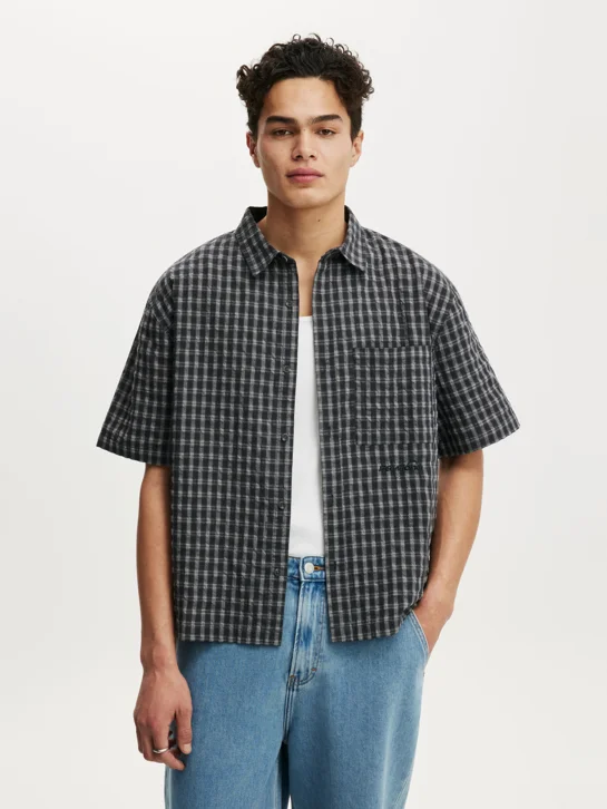 COTTON ON Áo Sơ Mi Ngắn Tay Nam - Darcy Short Sleeve Shirt