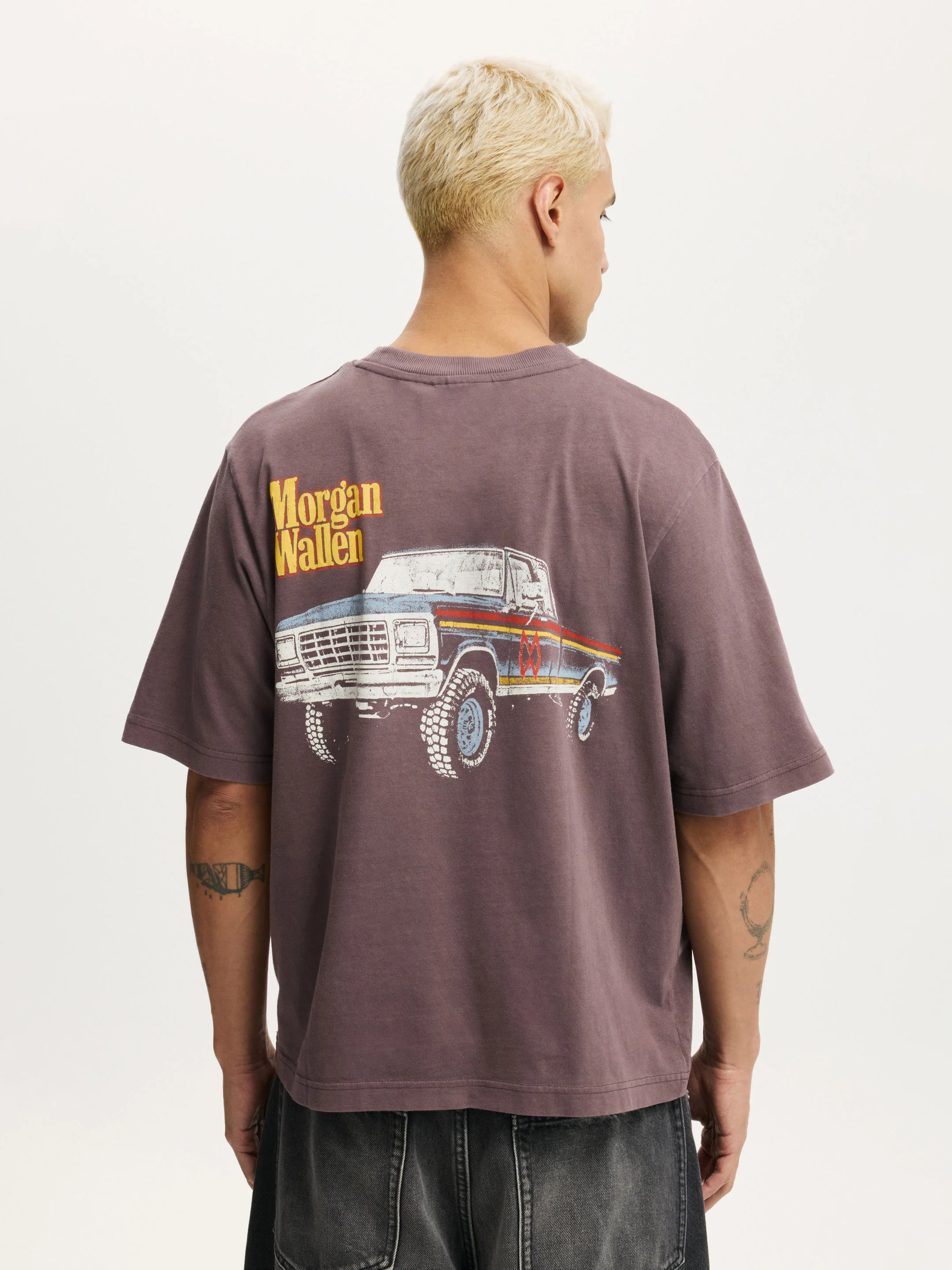 COTTON ON Áo Thun Có Họa Tiết Nam - Cropped Fit Music T-Shirt