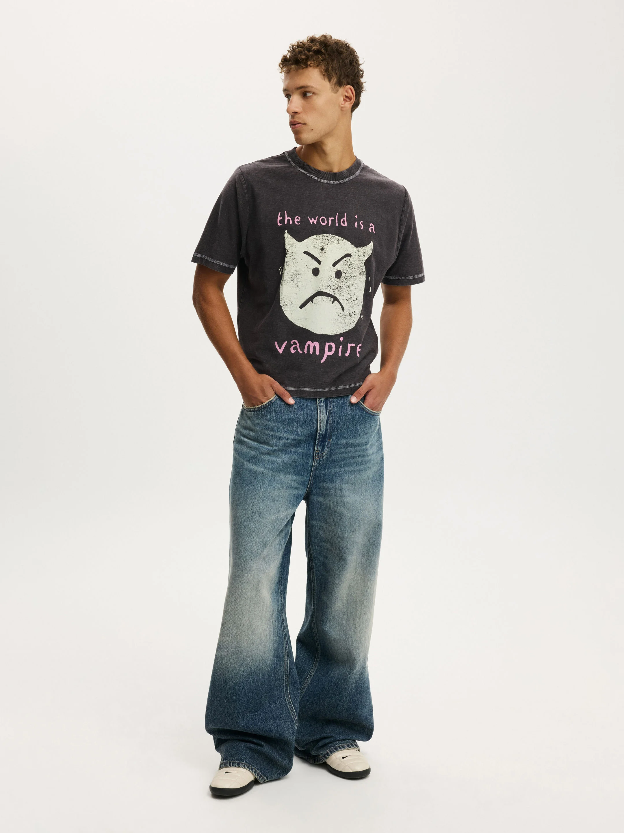 COTTON ON Áo Thun Có Họa Tiết Nam - Cropped Fit Music T-Shirt