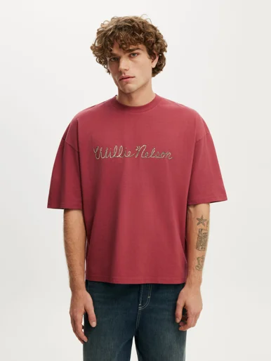 COTTON ON Áo Thun Có Hoạ Tiết Nam - Cropped Fit Music T-Shirt