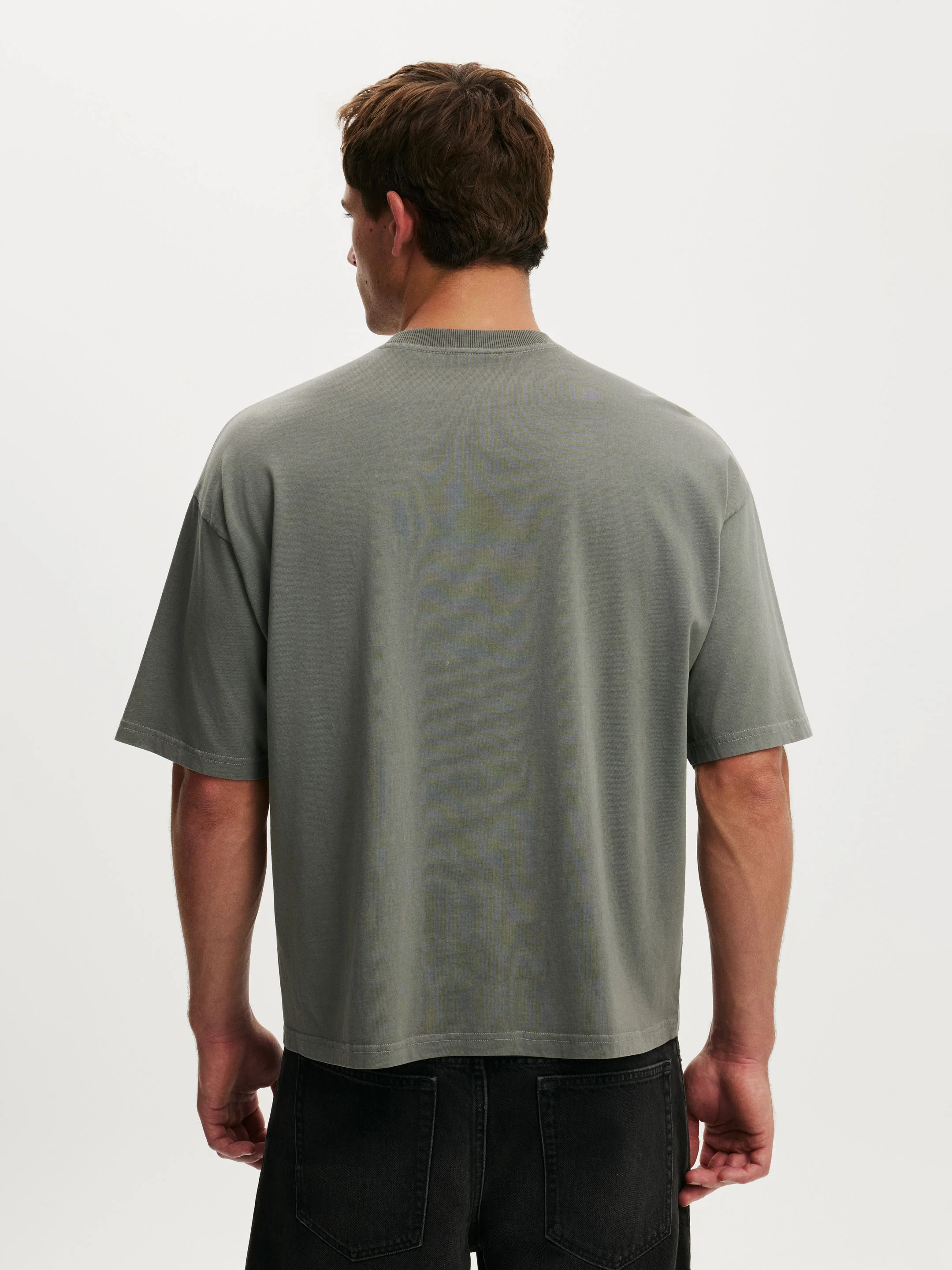 COTTON ON Áo Thun Có Họa Tiết Nam-Cropped Fit Music T-Shirt