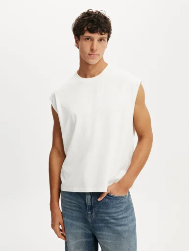 COTTON ON Áo Thun Cộc Tay Nam-Cropped Fit Muscle