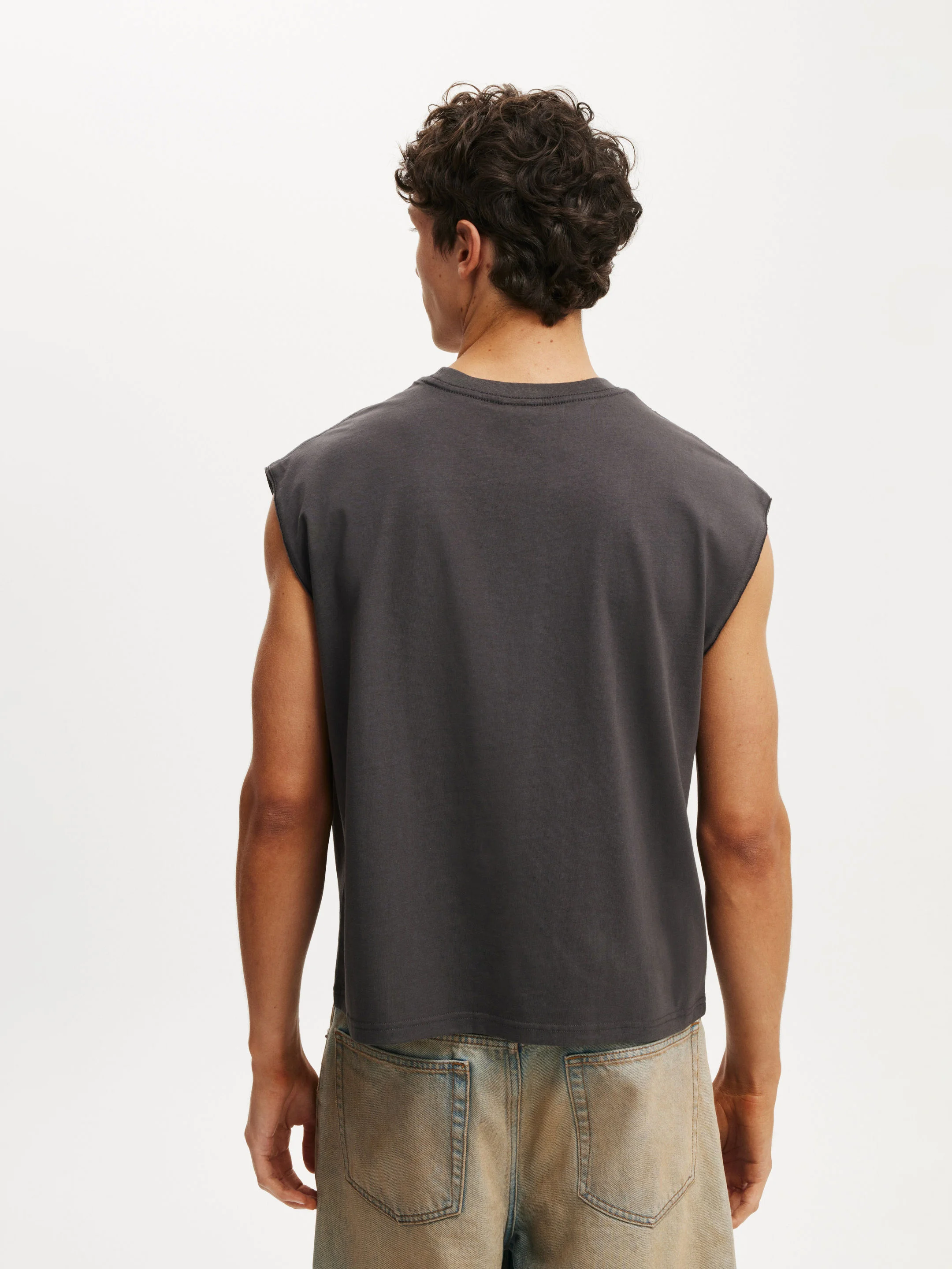 COTTON ON Áo Thun Cộc Tay Nam-Cropped Fit Muscle
