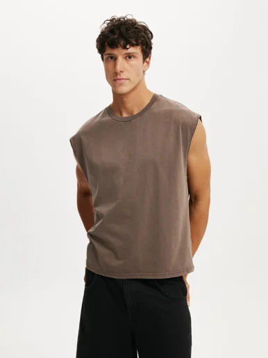 COTTON ON Áo Thun Cộc Tay Nam-Cropped Fit Muscle